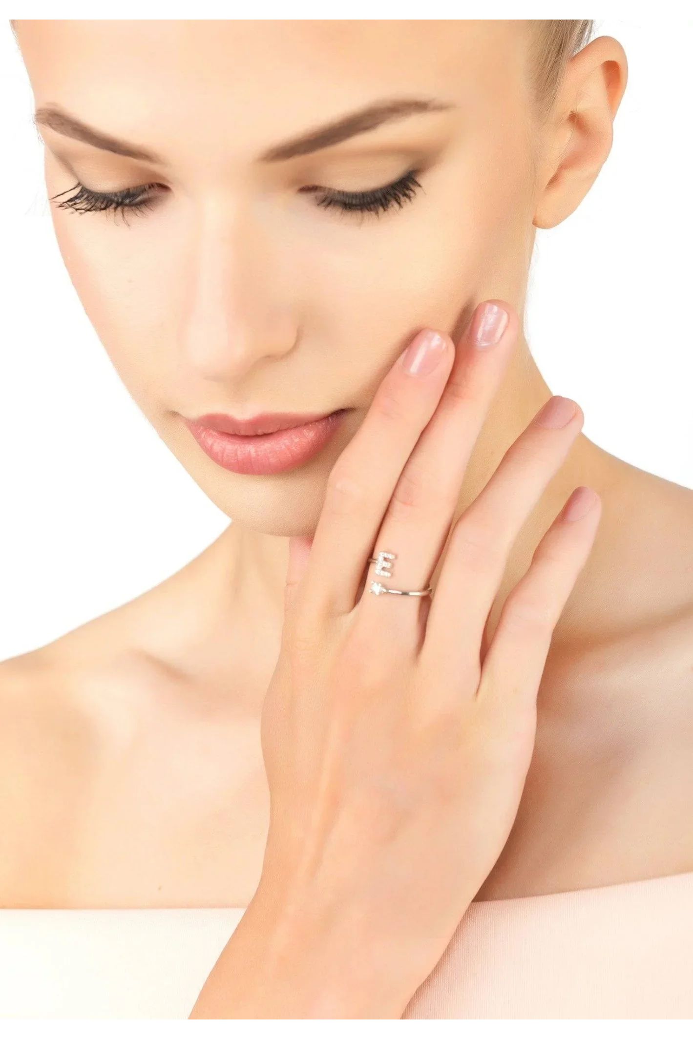 Initial Ring Silver E - LATELITA Rings