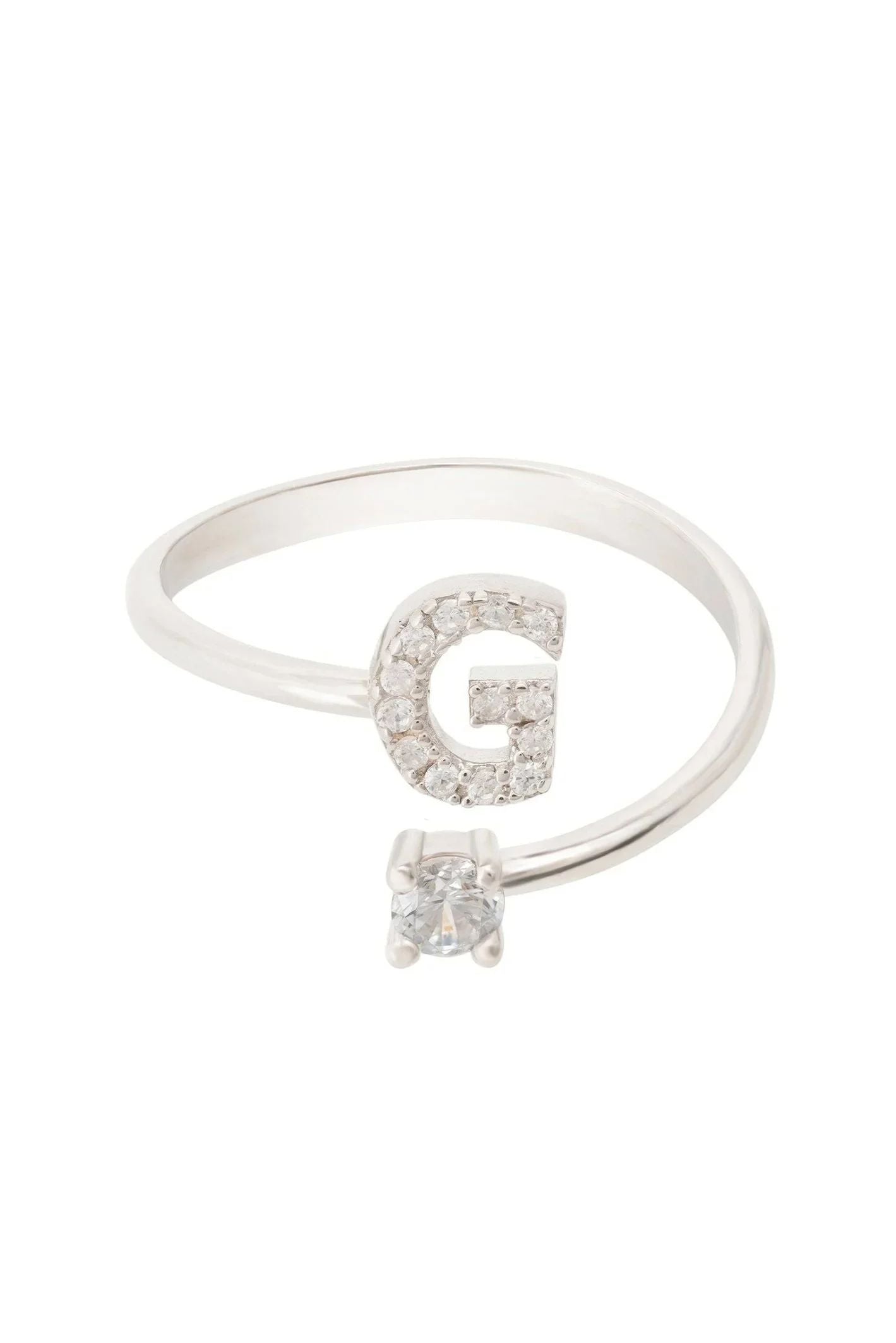 Initial Ring Silver G - LATELITA Rings