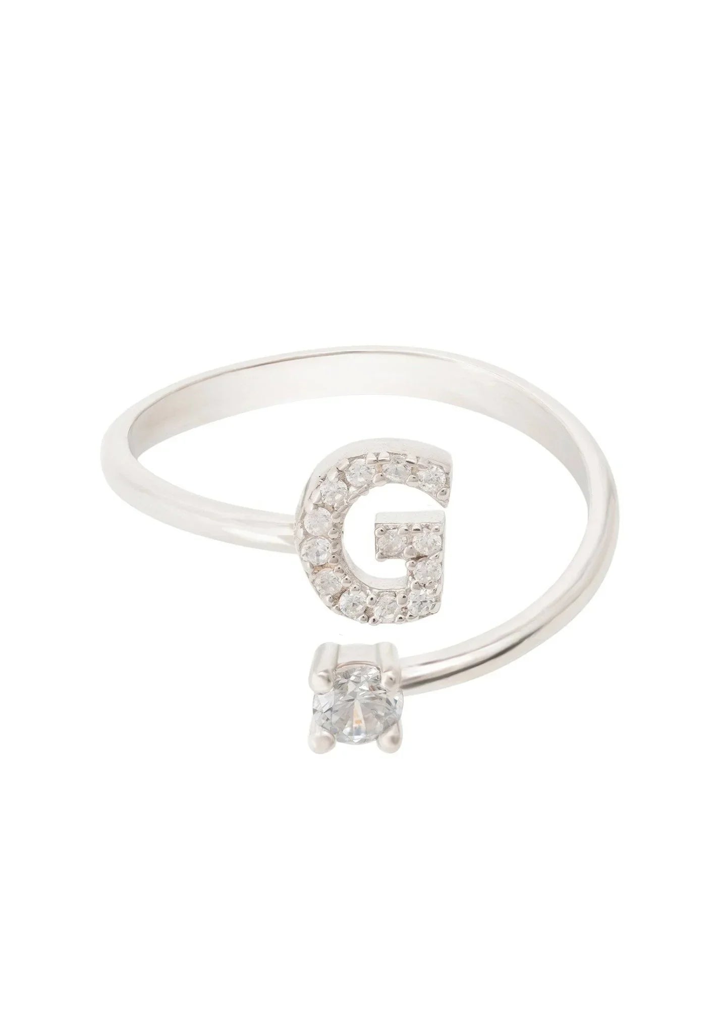 Initial Ring Silver G - LATELITA Rings
