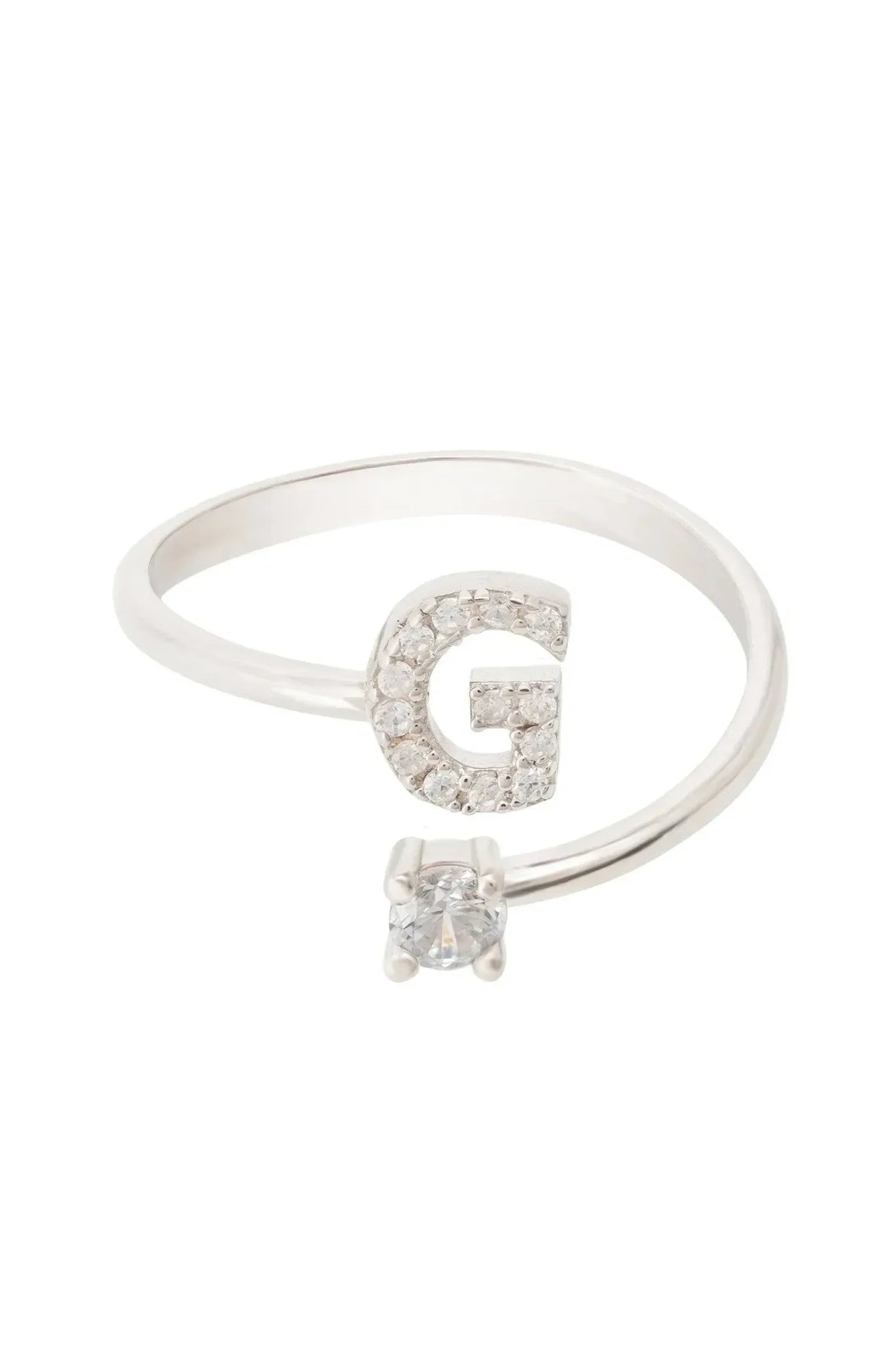 Initial Ring Silver G - LATELITA Rings