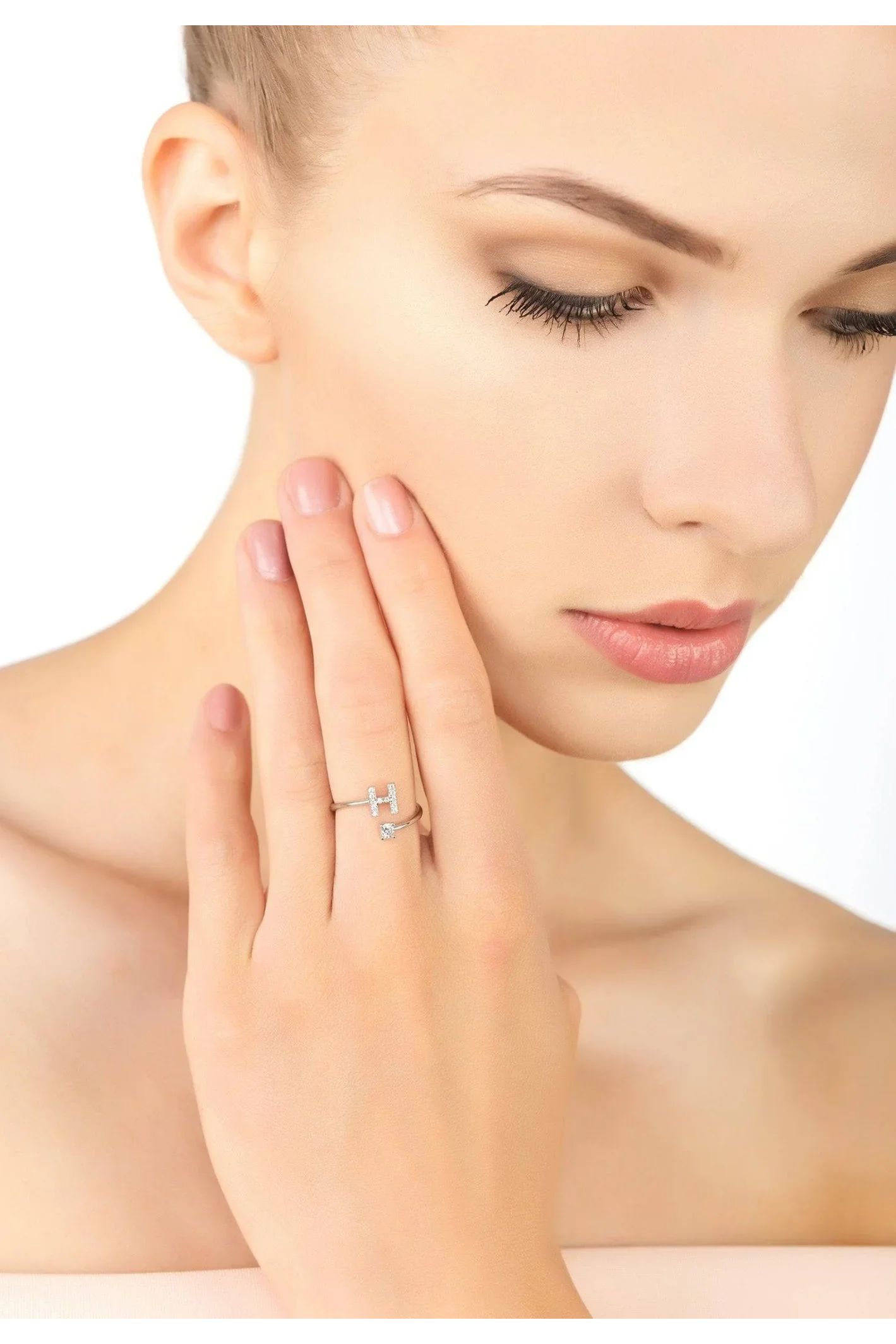 Initial Ring Silver H - LATELITA Rings