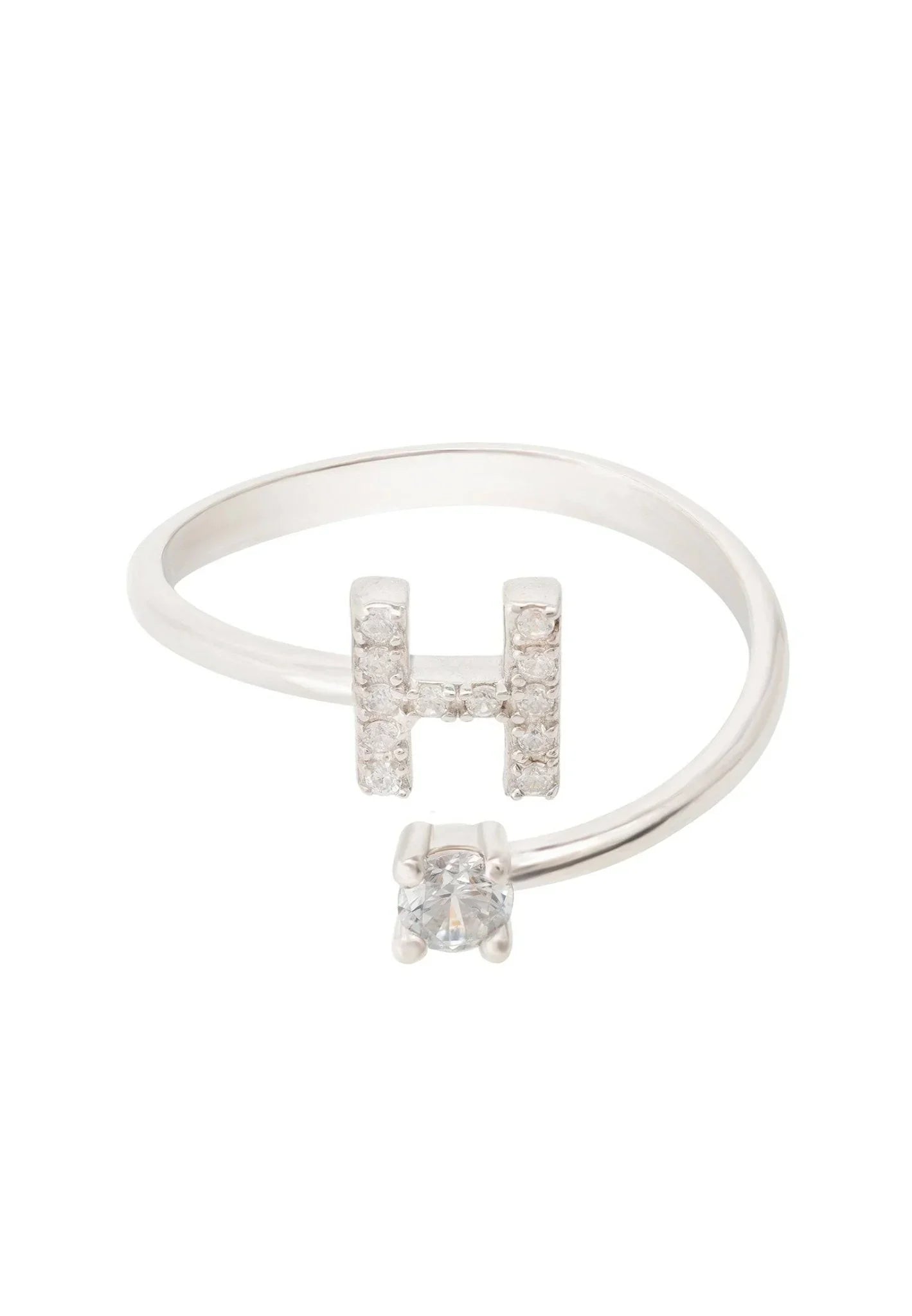 Initial Ring Silver H - LATELITA Rings