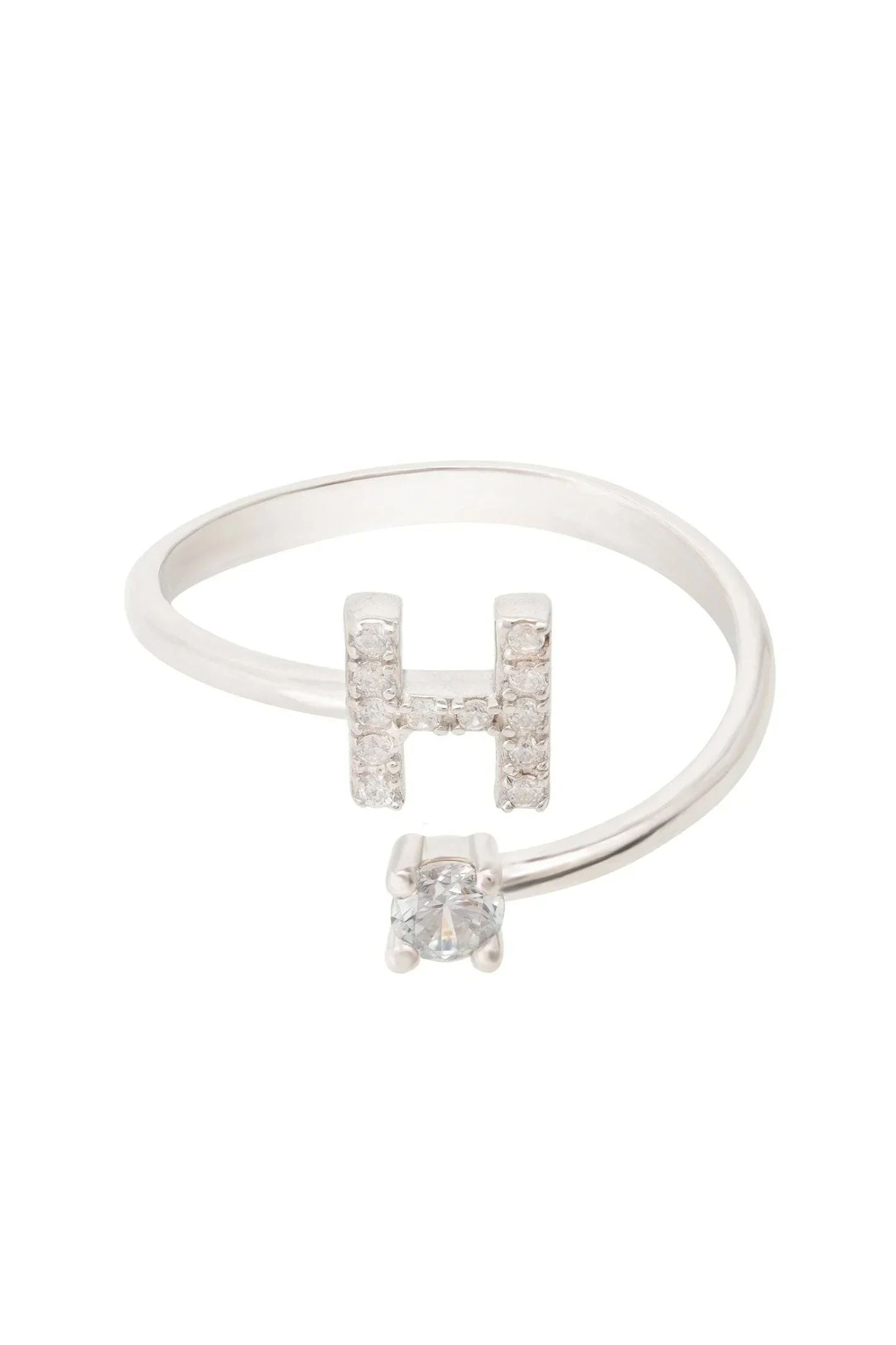 Initial Ring Silver H - LATELITA Rings