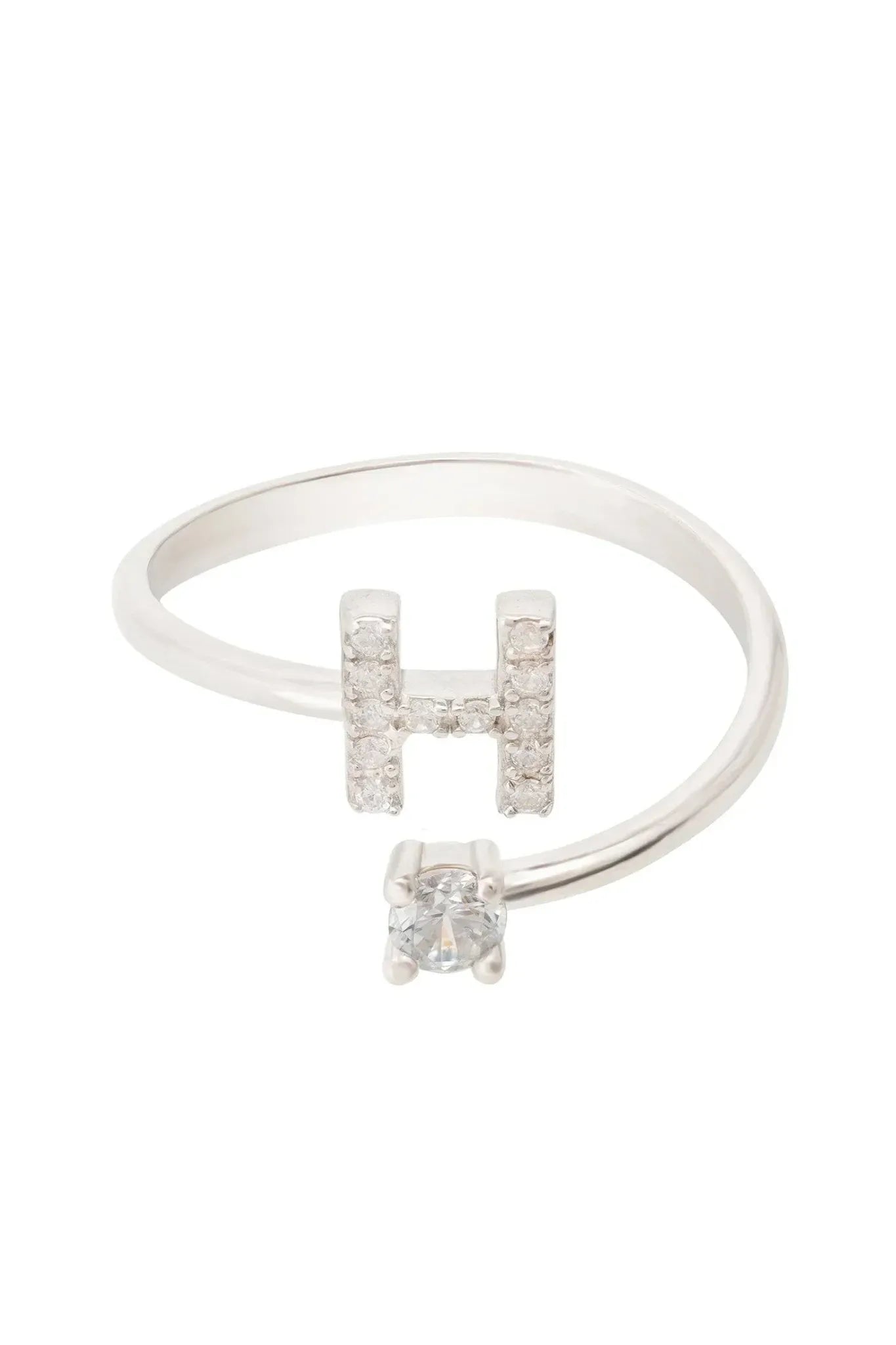 Initial Ring Silver H - LATELITA Rings