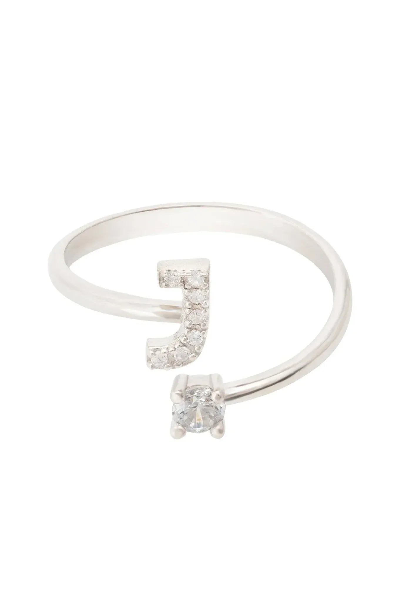 Initial Ring Silver J - LATELITA Rings