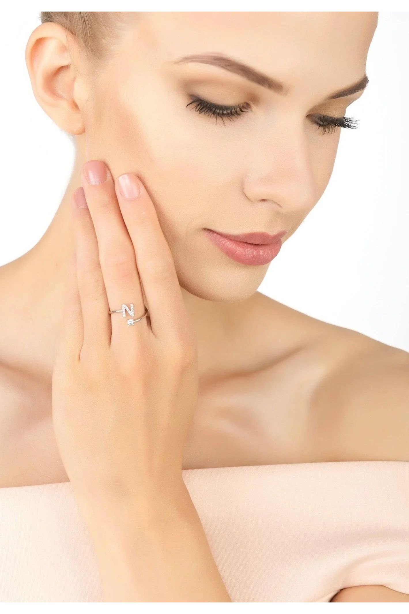 Initial Ring Silver N - LATELITA Rings