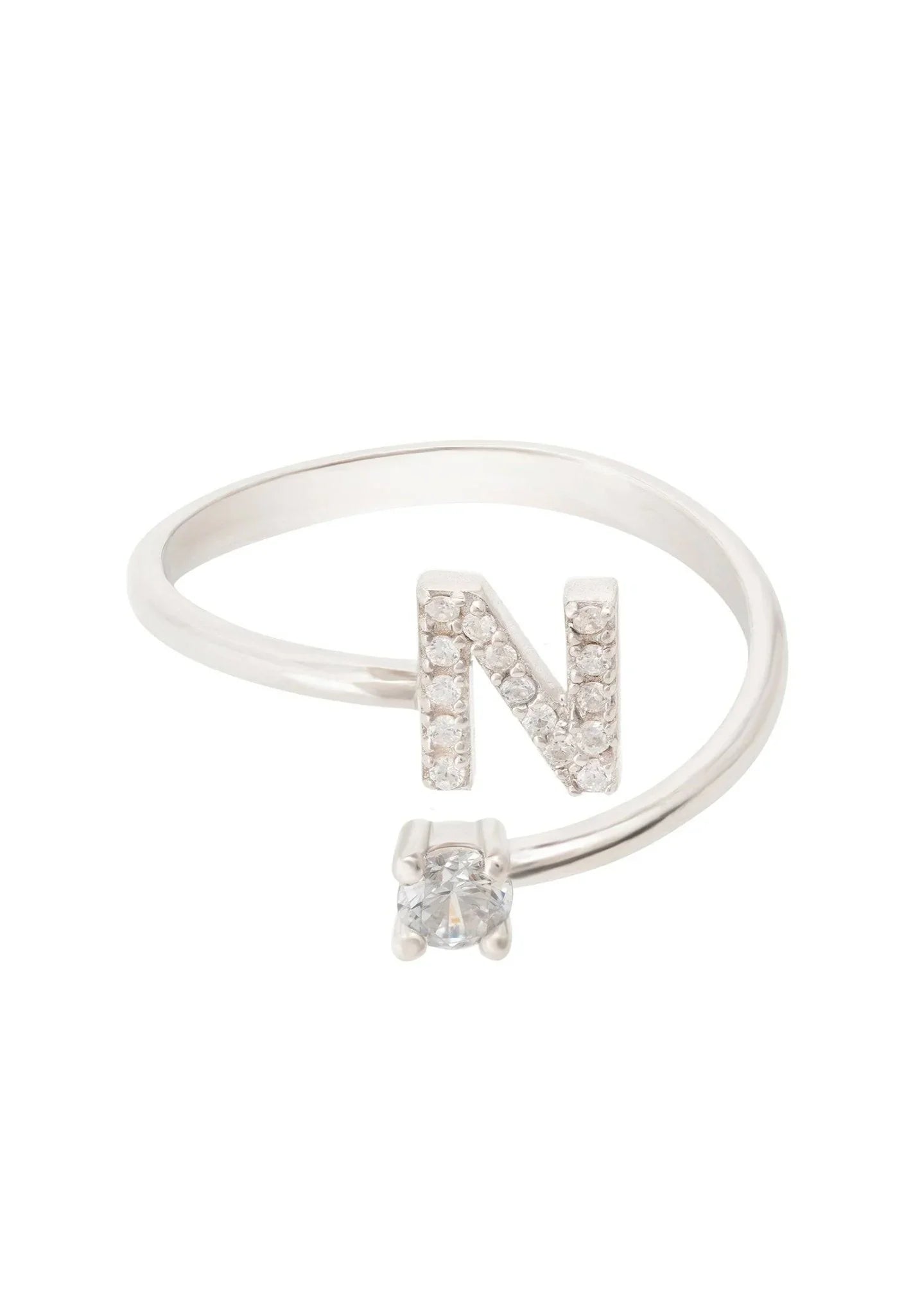 Initial Ring Silver N - LATELITA Rings