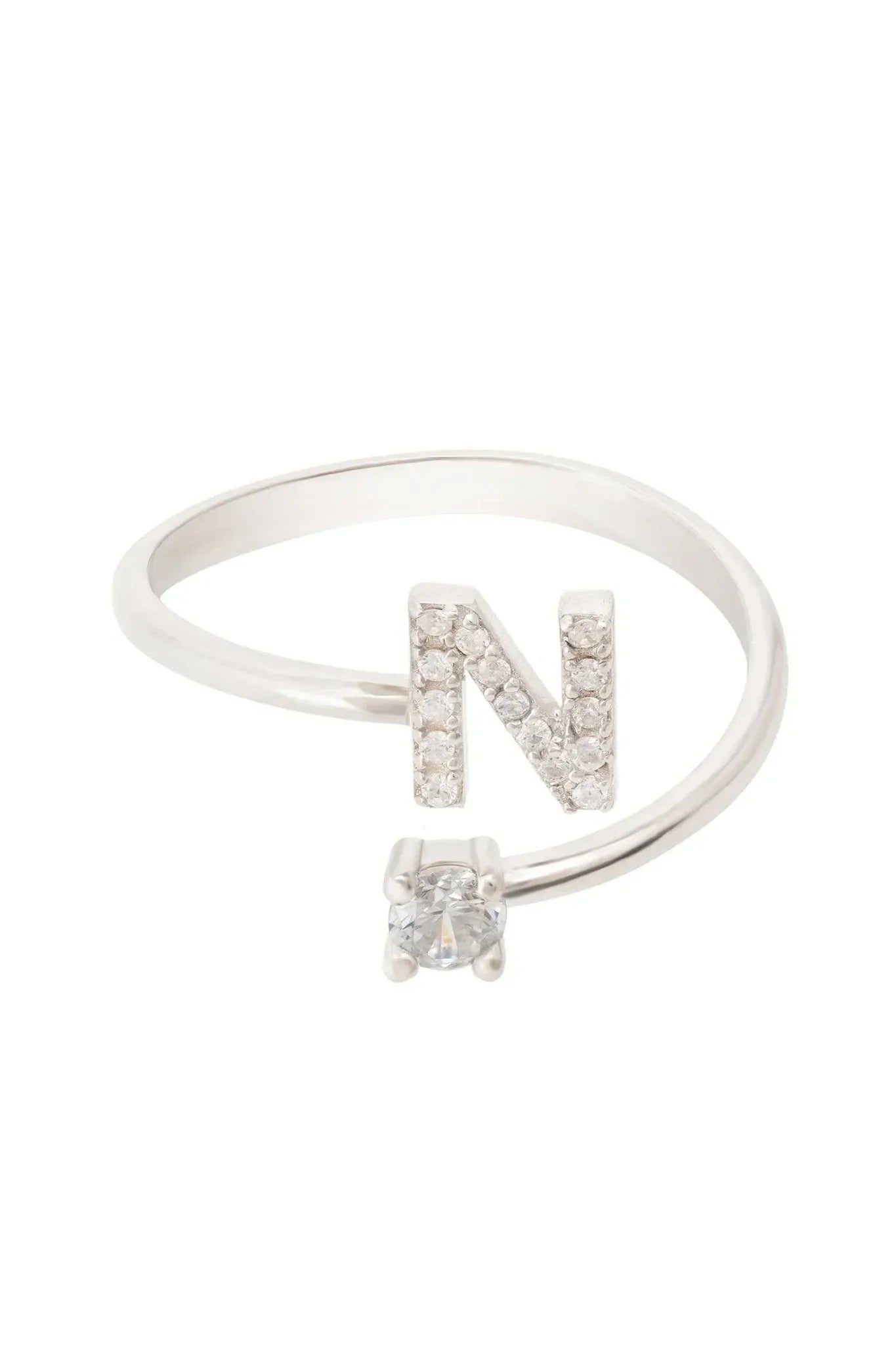 Initial Ring Silver N - LATELITA Rings