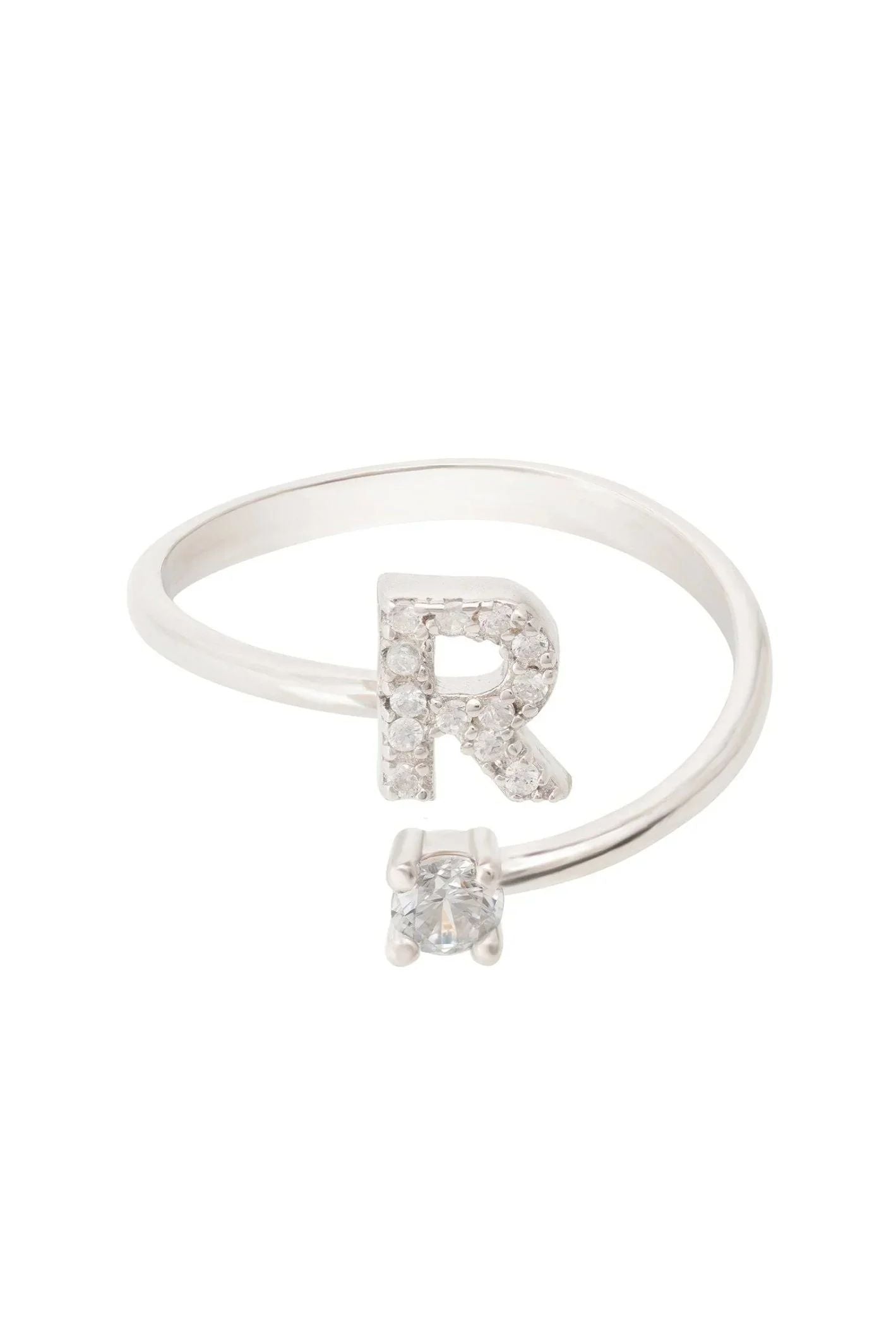 Initial Ring Silver R - LATELITA Rings