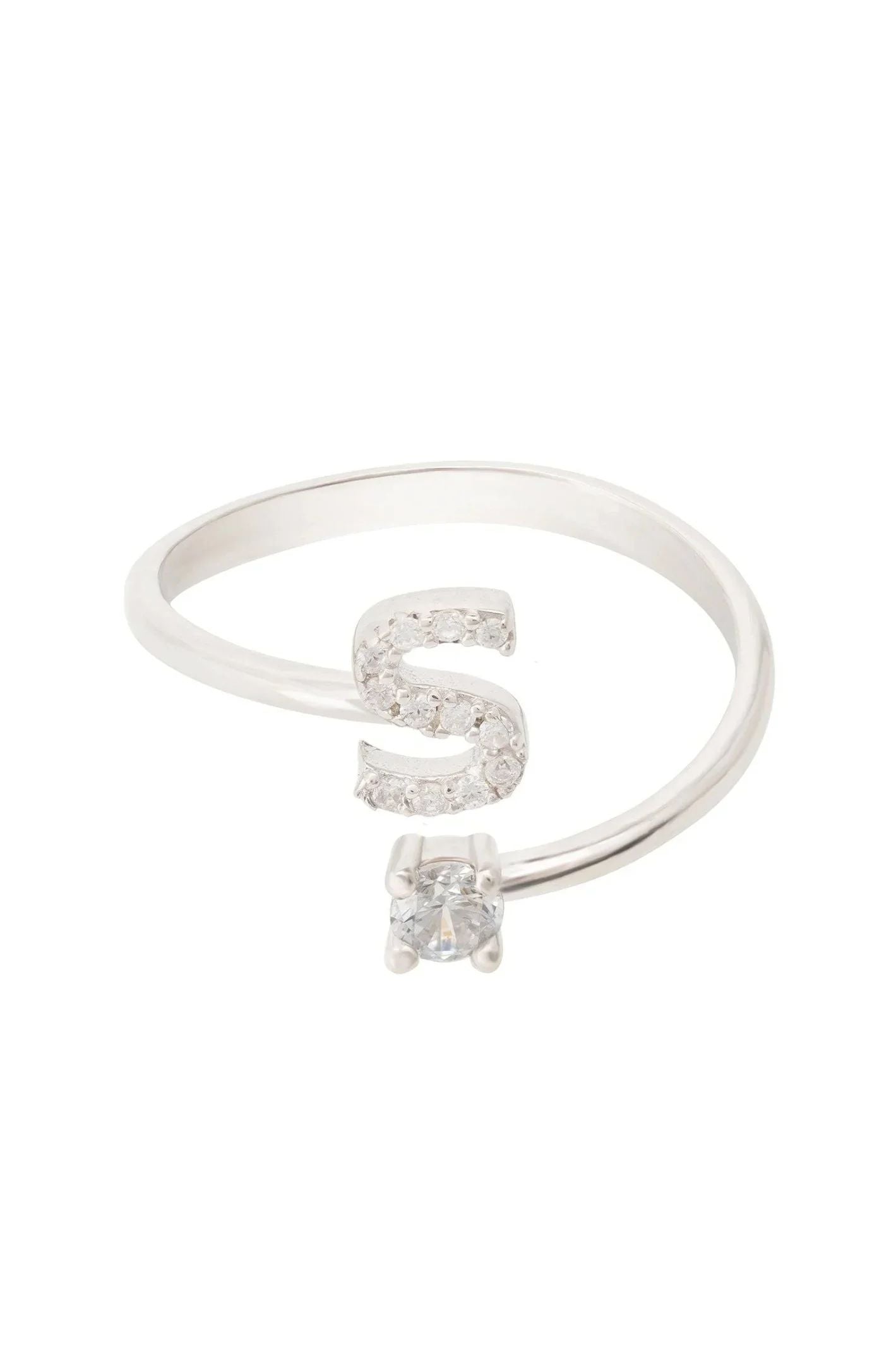 Initial Ring Silver S - LATELITA Rings