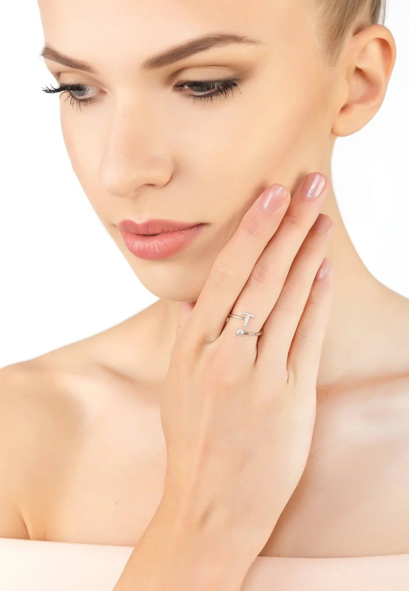 Initial Ring Silver T - LATELITA Rings