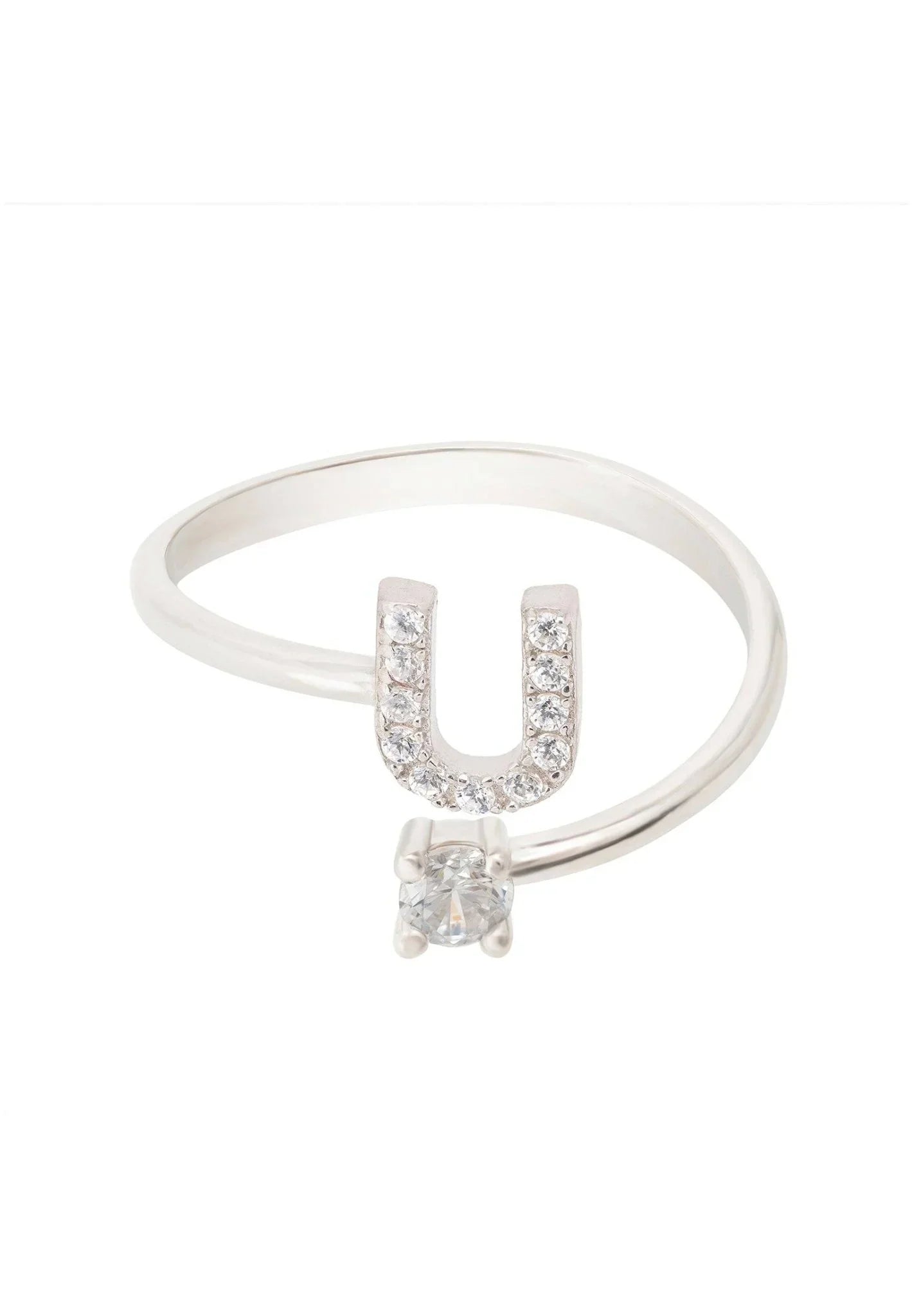 Initial Ring Silver U - LATELITA Rings
