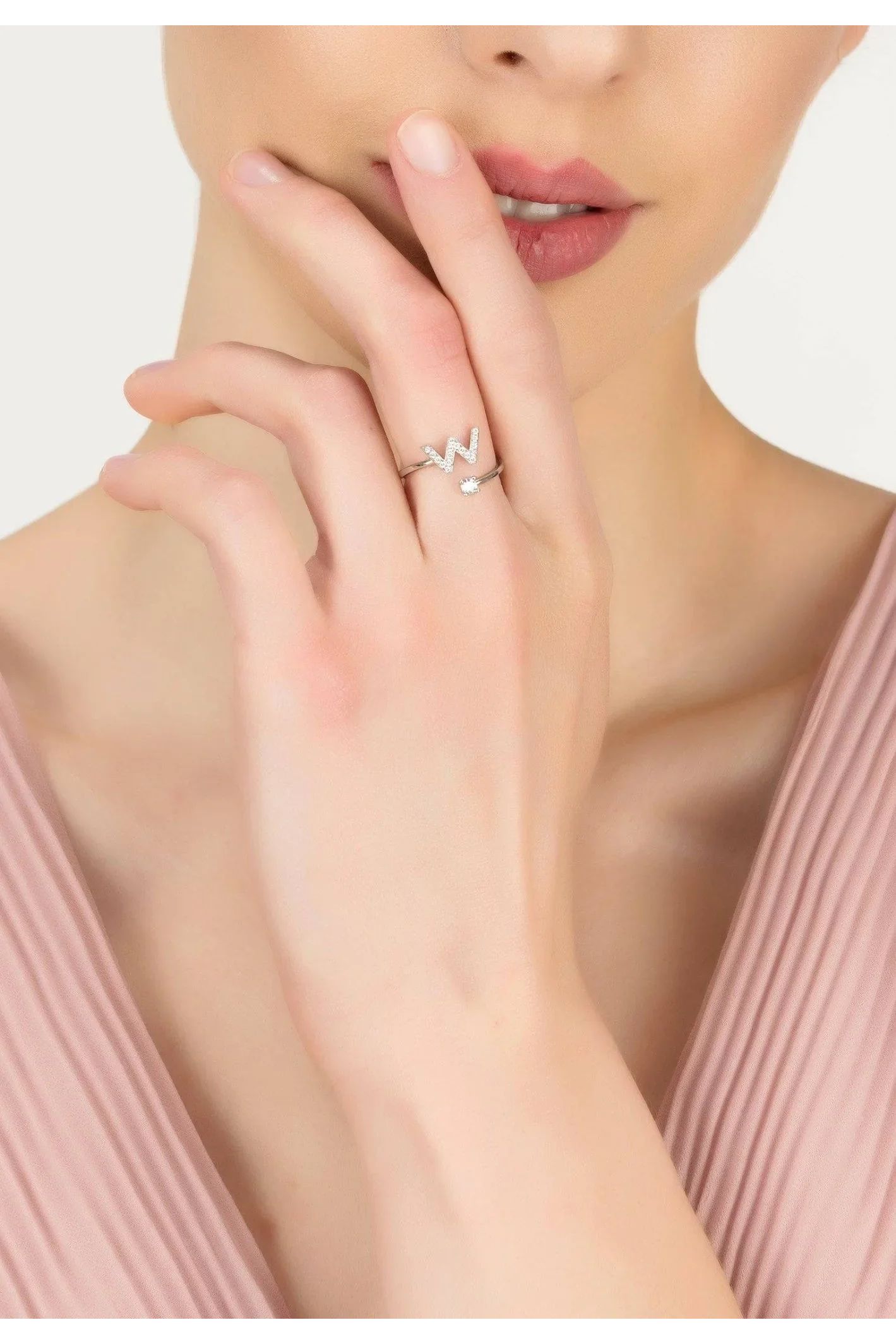 Initial Ring Silver W - LATELITA Rings