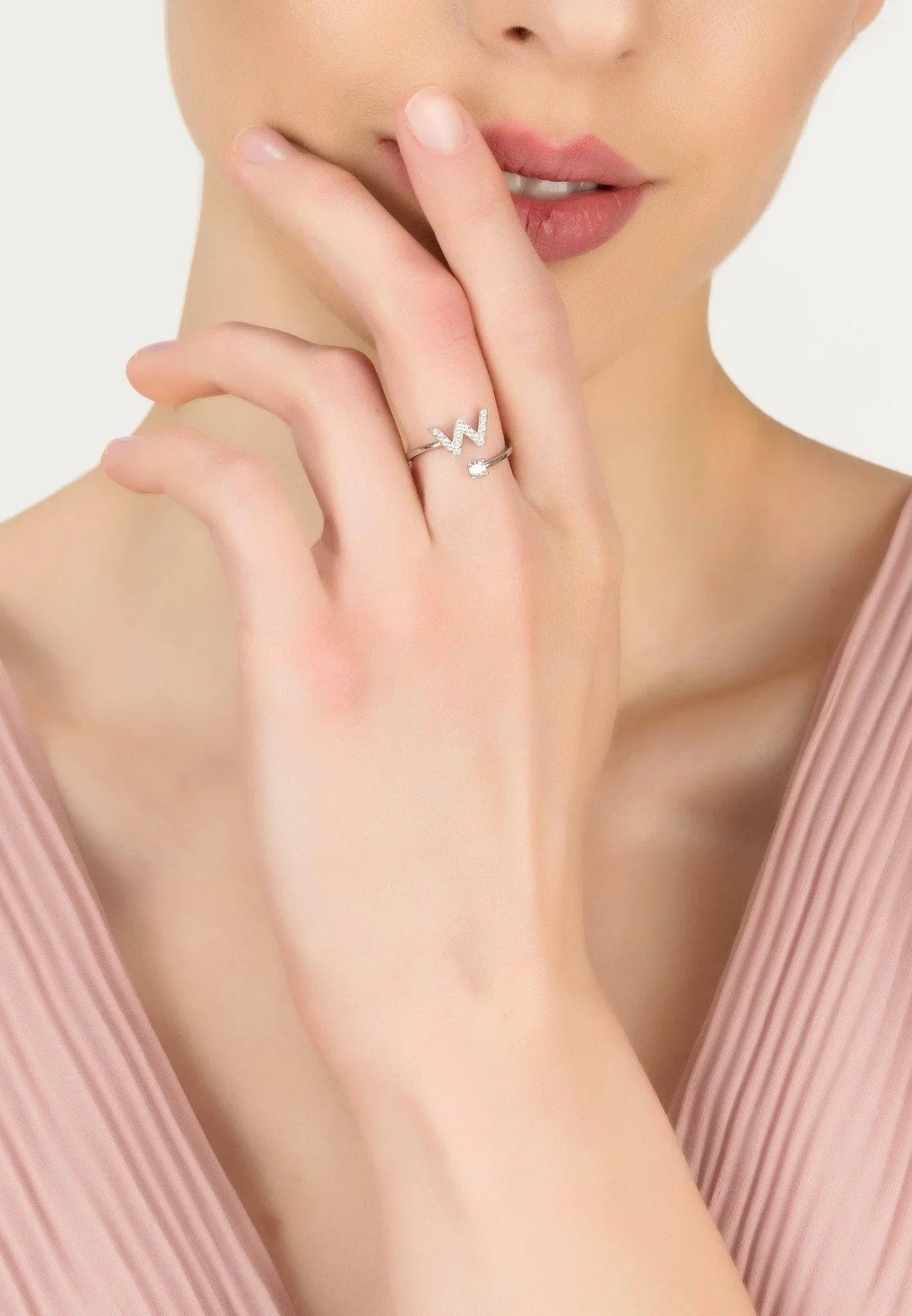 Initial Ring Silver W - LATELITA Rings