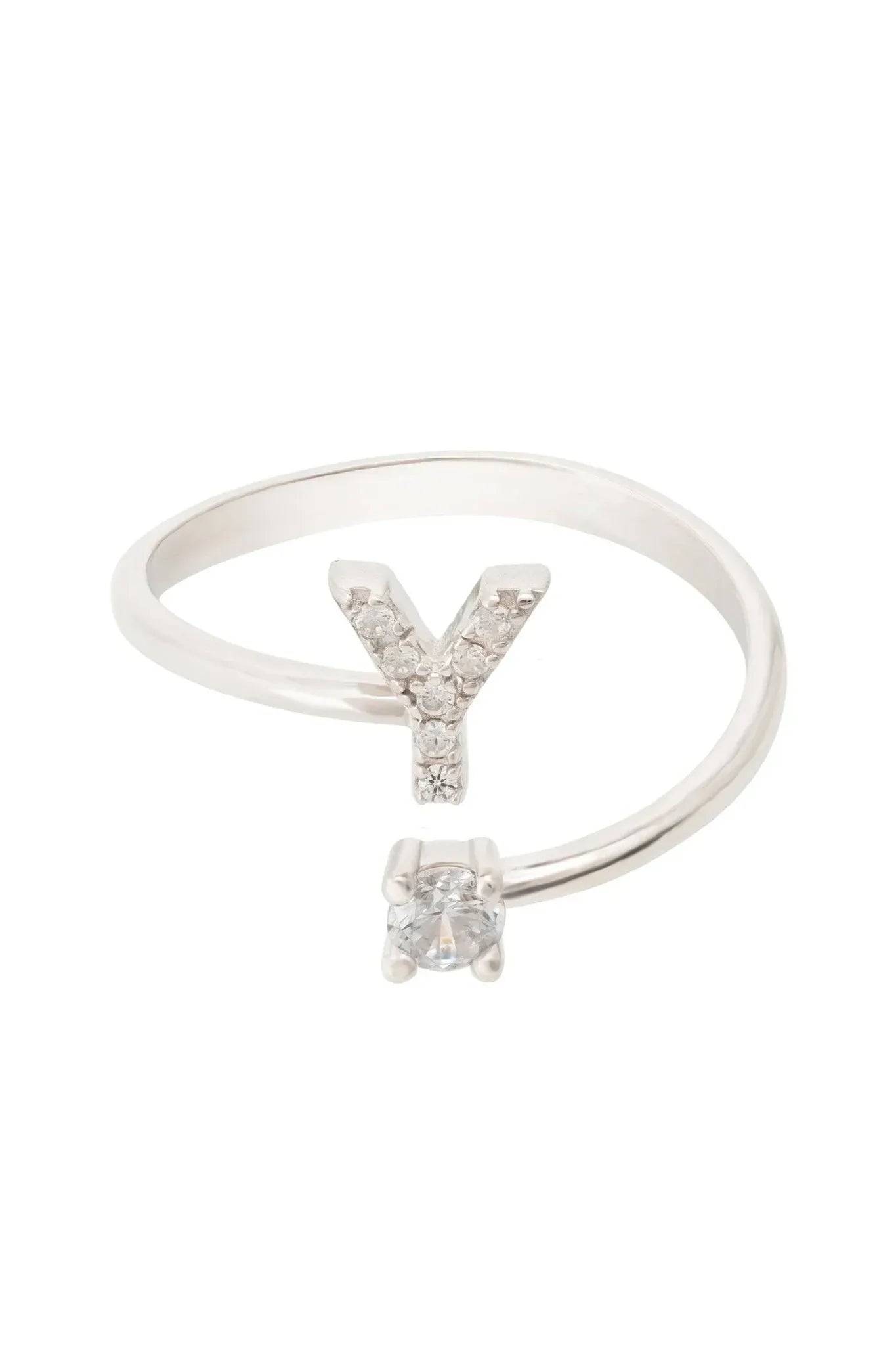 Initial Ring Silver Y - LATELITA Rings