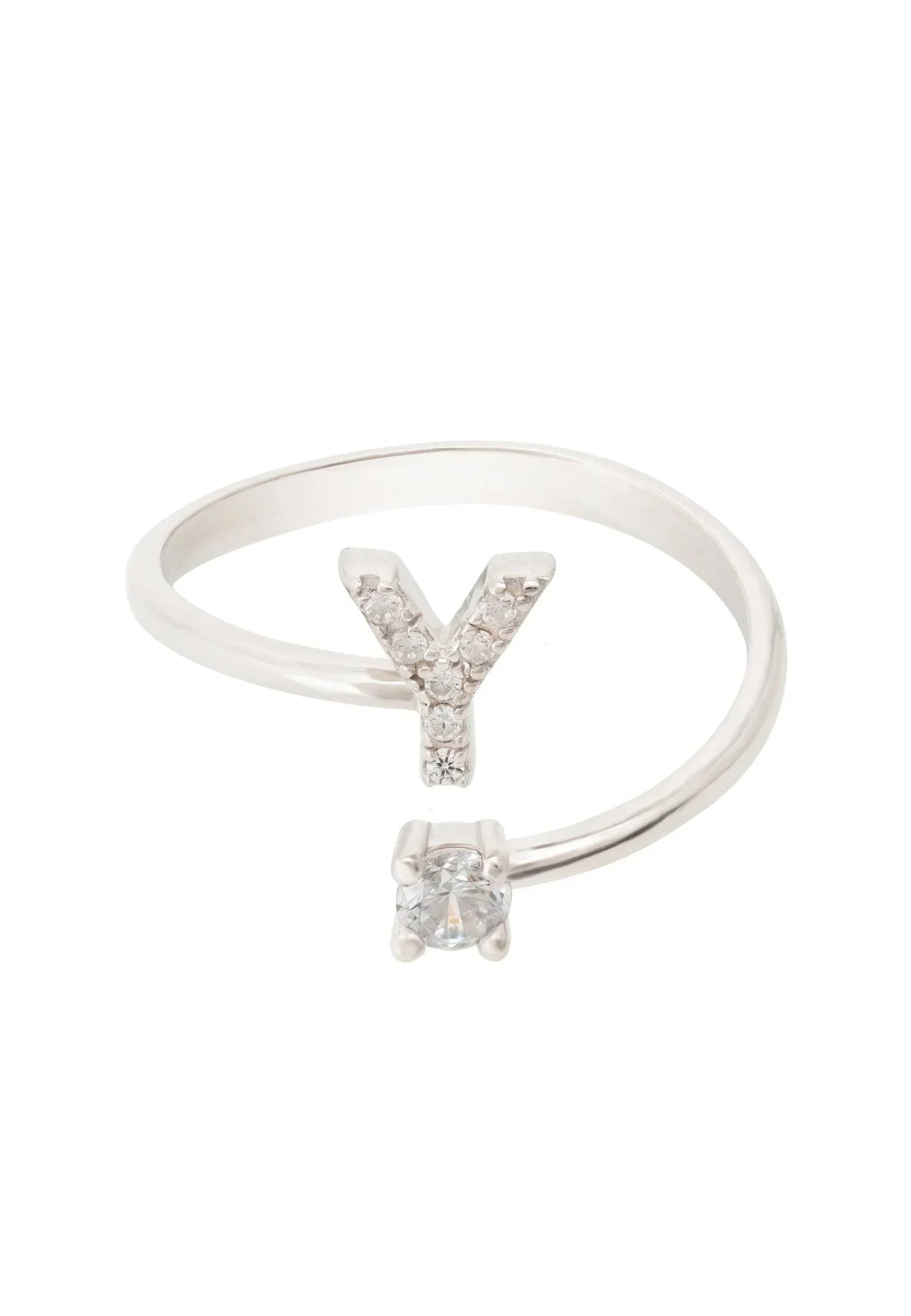 Initial Ring Silver Y - LATELITA Rings