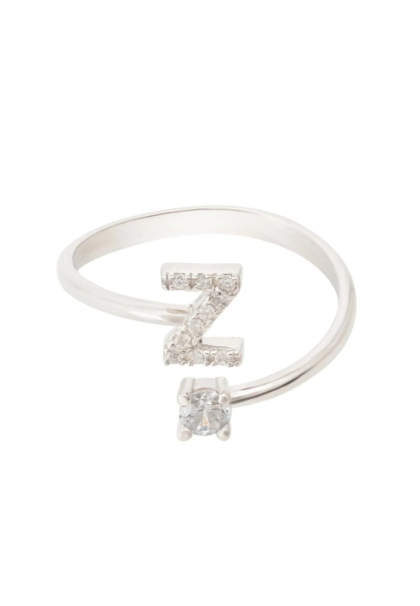 Initial Ring Silver Z - LATELITA Rings