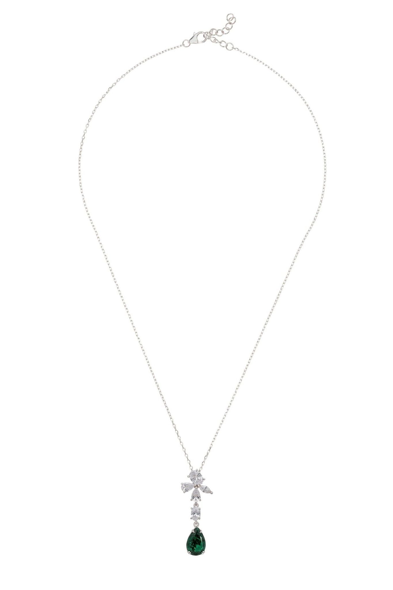 Isabella Pendant Necklace Silver Peridot - LATELITA Necklaces