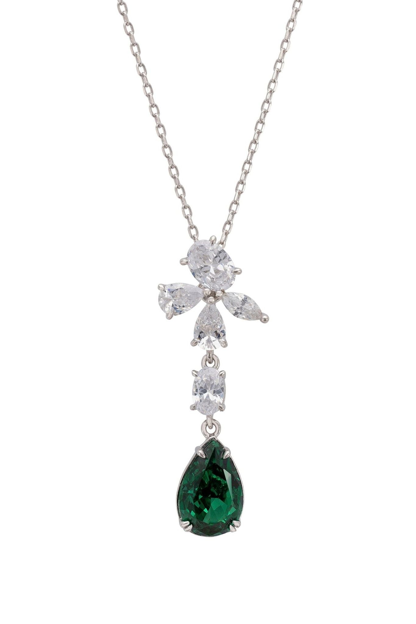 Isabella Pendant Necklace Silver Peridot - LATELITA Necklaces