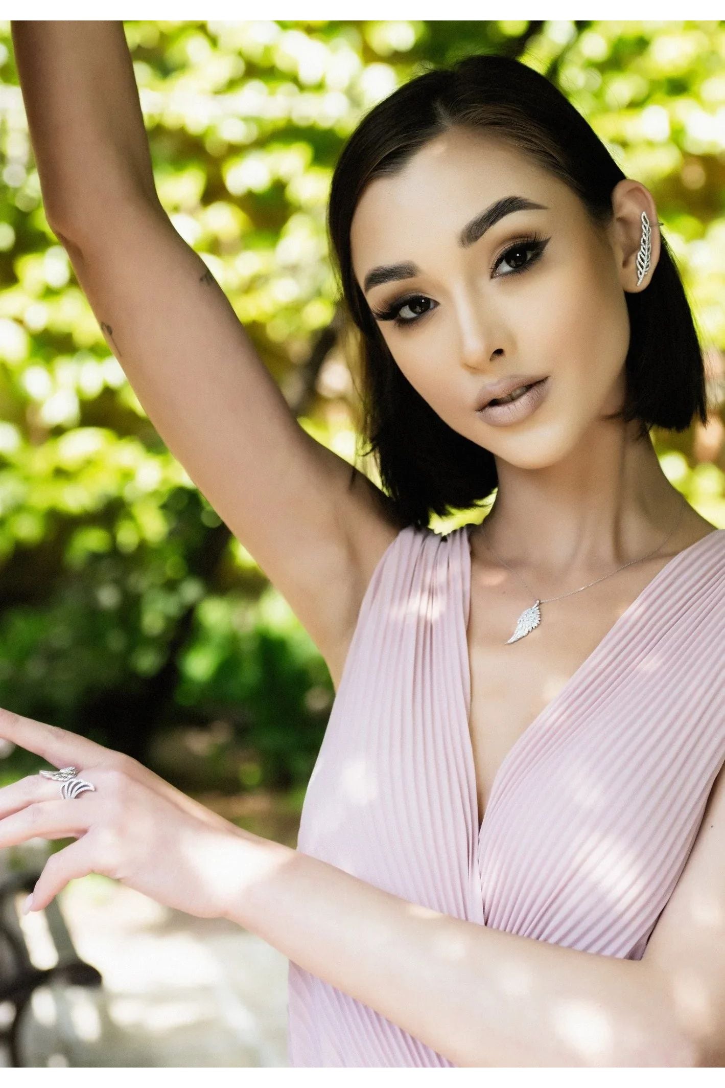 Large Angel Wing Necklace Silver - LATELITA Necklaces