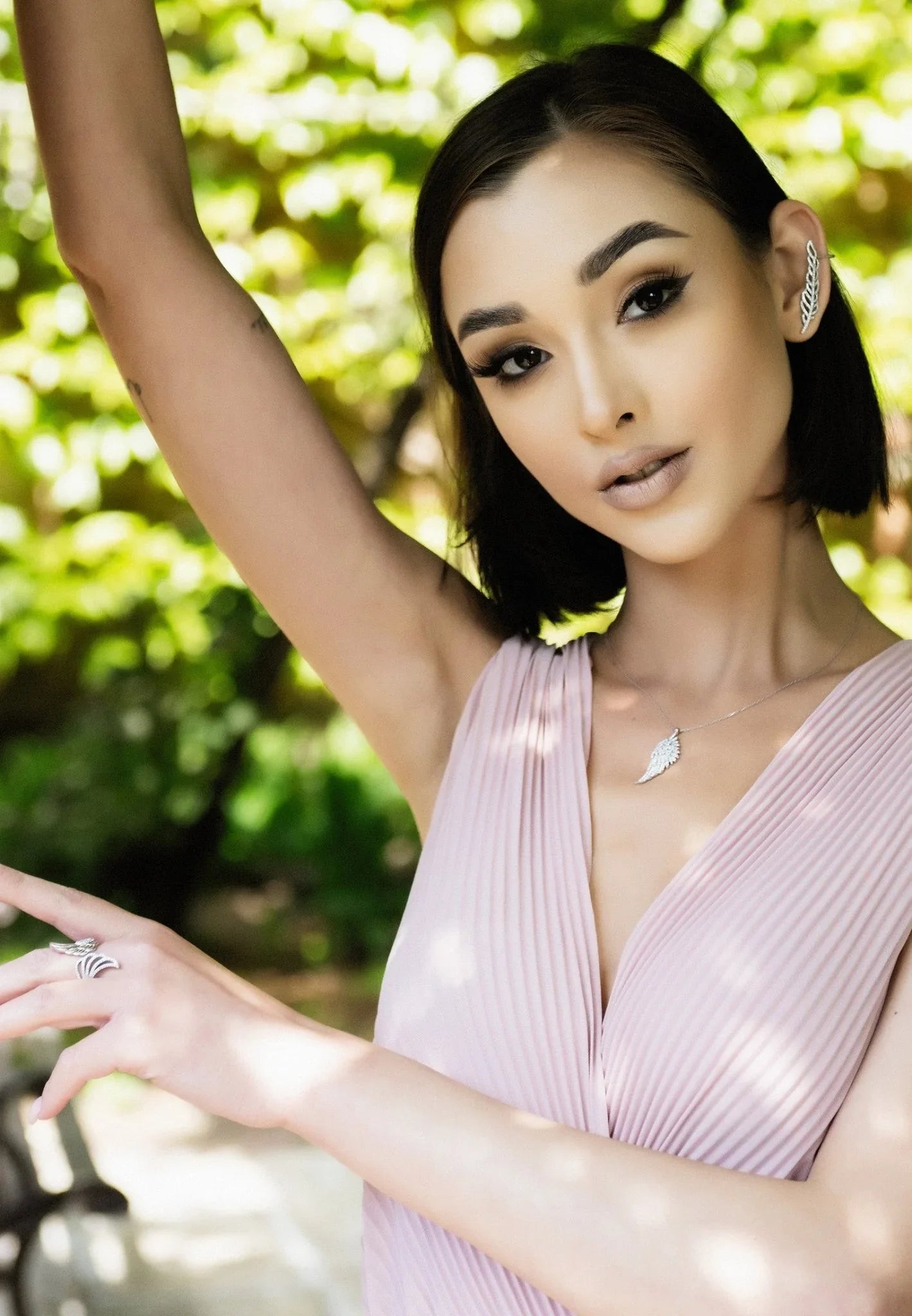 Large Angel Wing Necklace Silver - LATELITA Necklaces