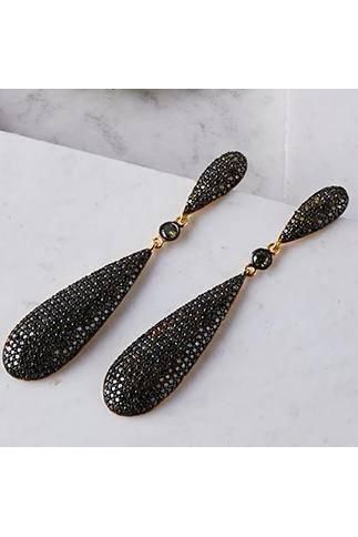 Latelita Long Drop Earrings Emerald Green Cz - LATELITA Earrings