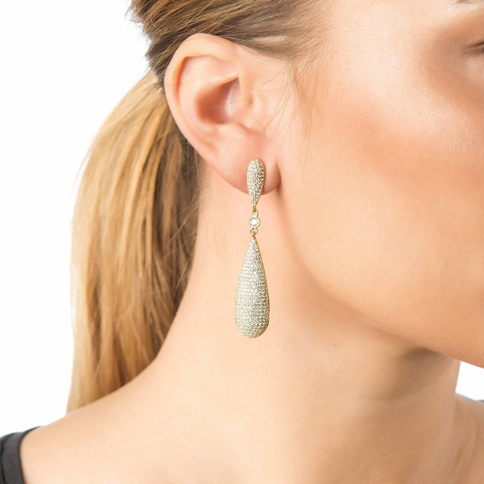 Latelita Long Drop Earrings Gold - LATELITA Earrings
