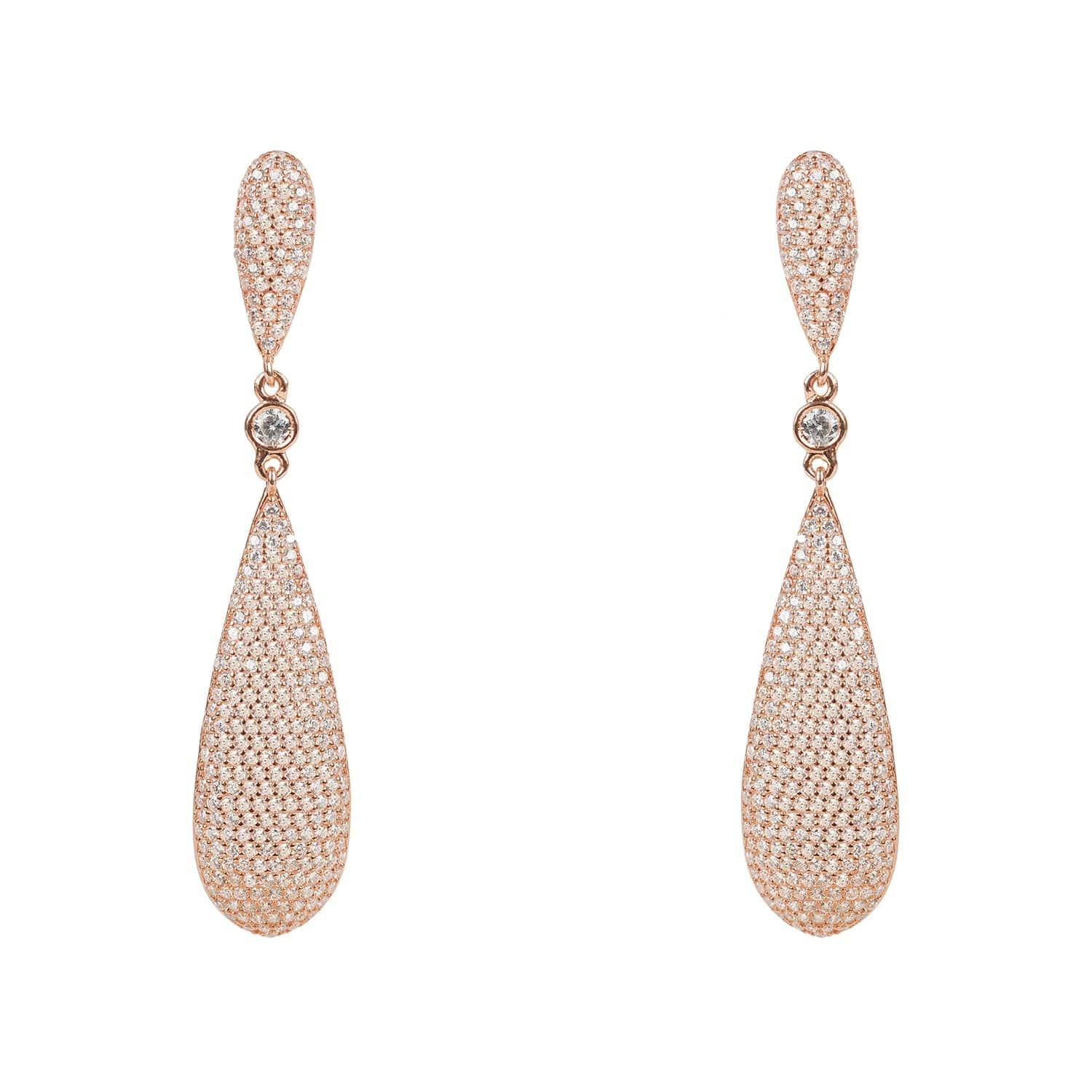 Latelita Long Drop Earrings Rosegold - LATELITA Earrings