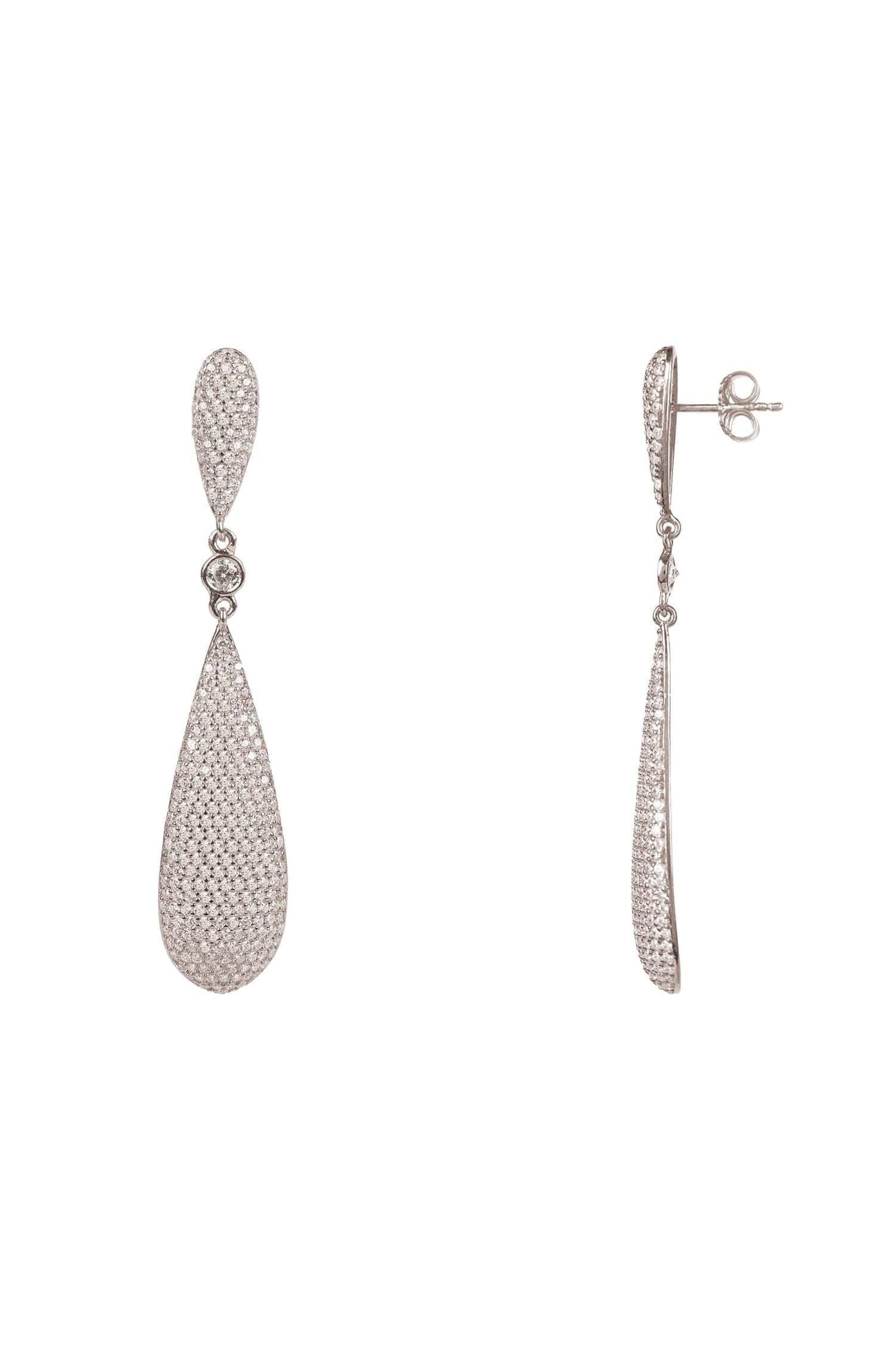 Latelita Long Drop Earrings Silver - LATELITA Earrings