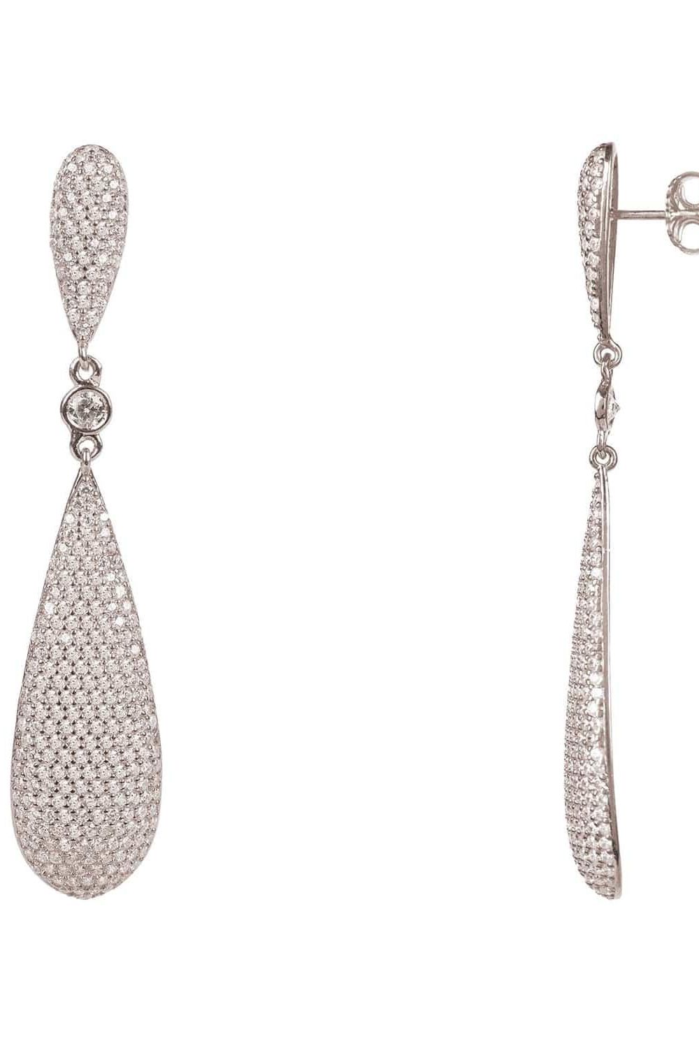 Latelita Long Drop Earrings Silver - LATELITA Earrings