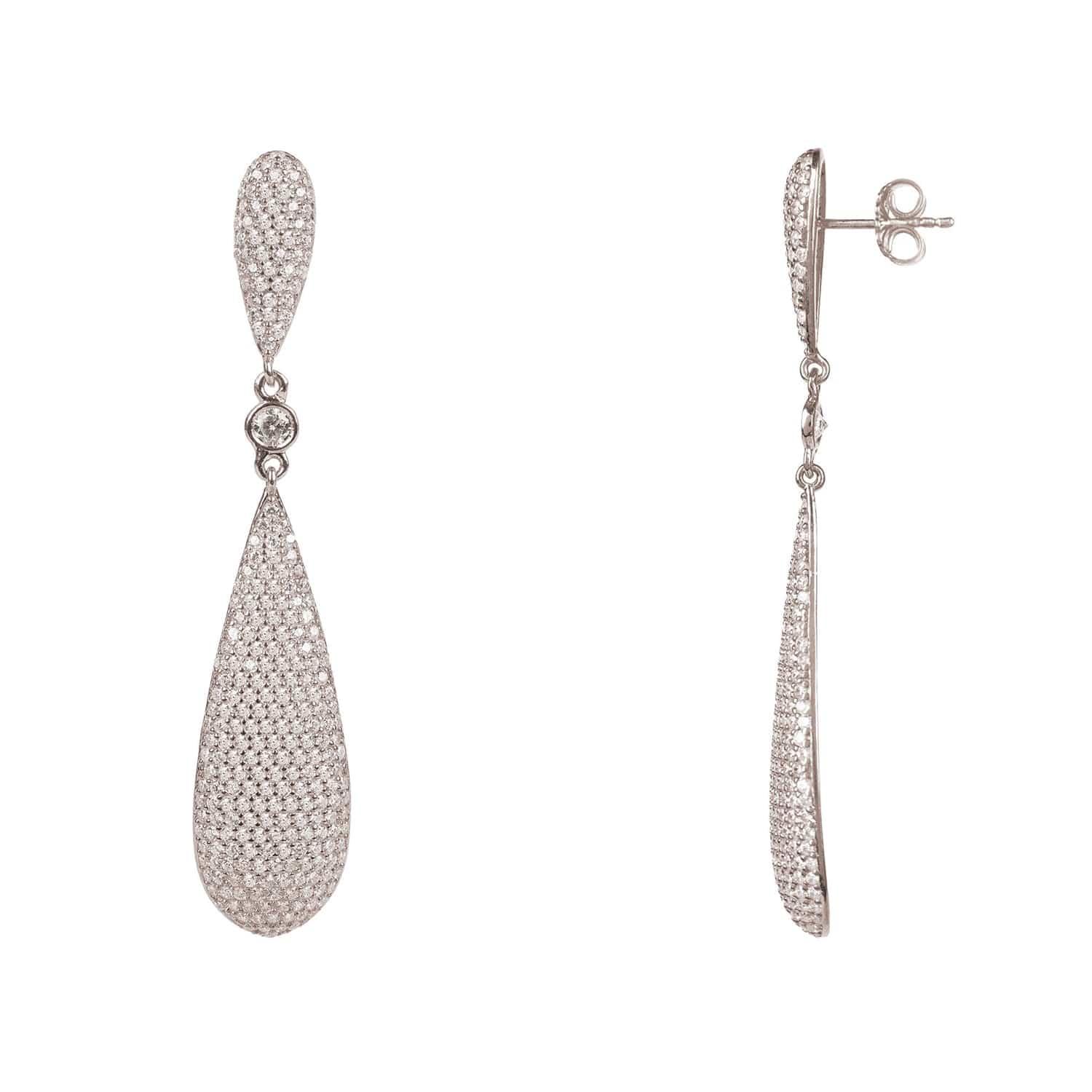 Latelita Long Drop Earrings Silver - LATELITA Earrings