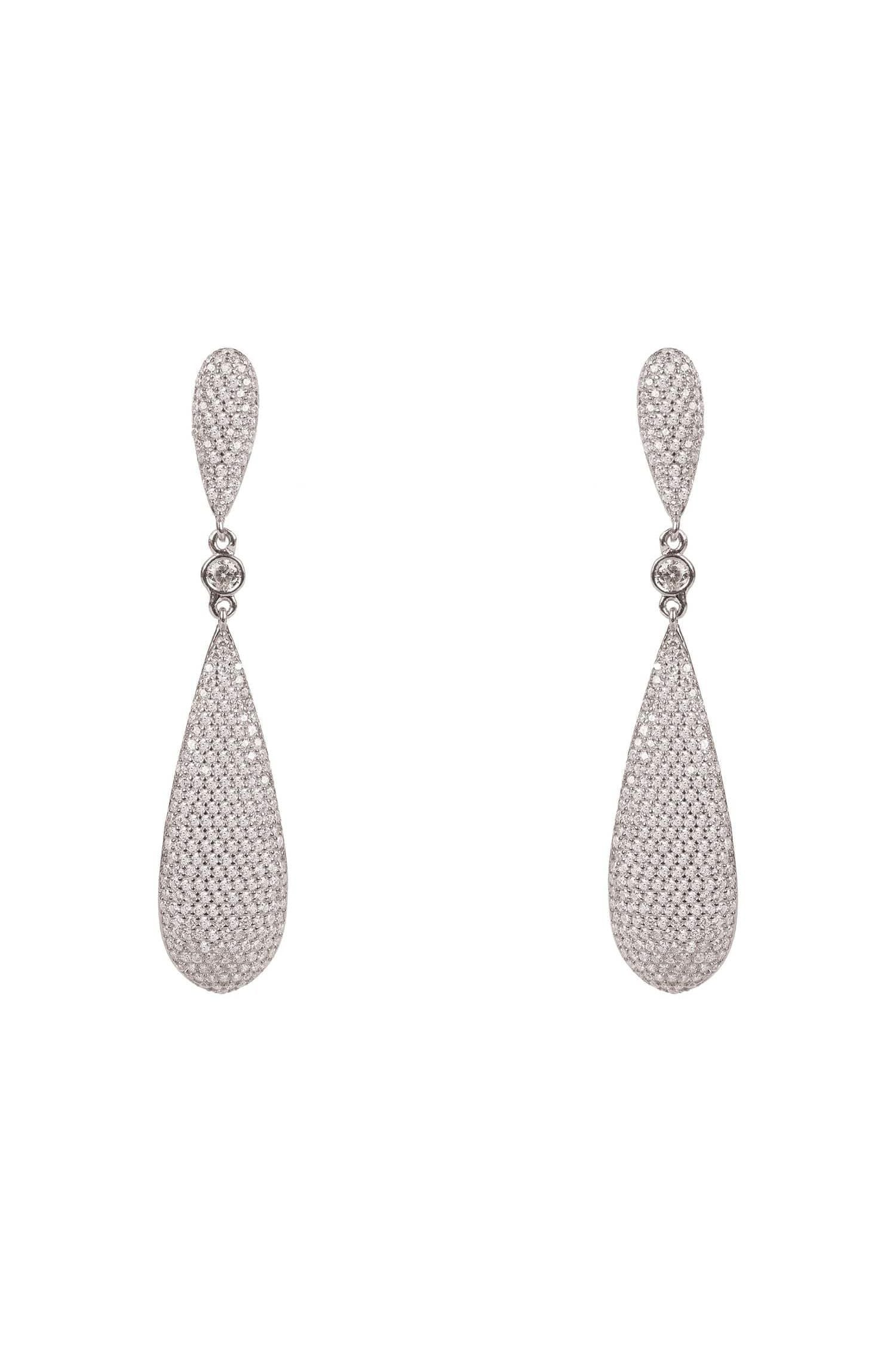 Latelita Long Drop Earrings Silver - LATELITA Earrings