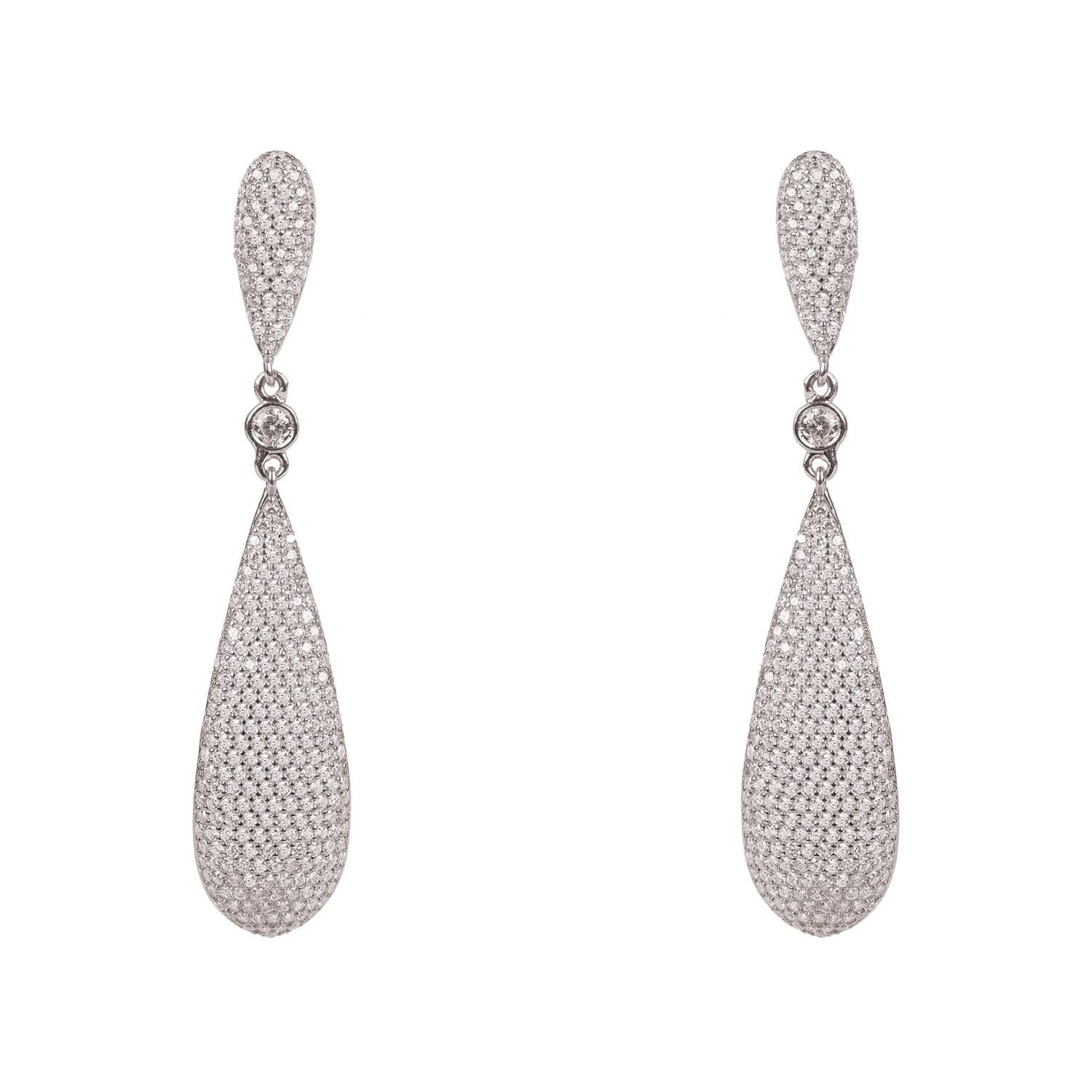 Latelita Long Drop Earrings Silver - LATELITA Earrings