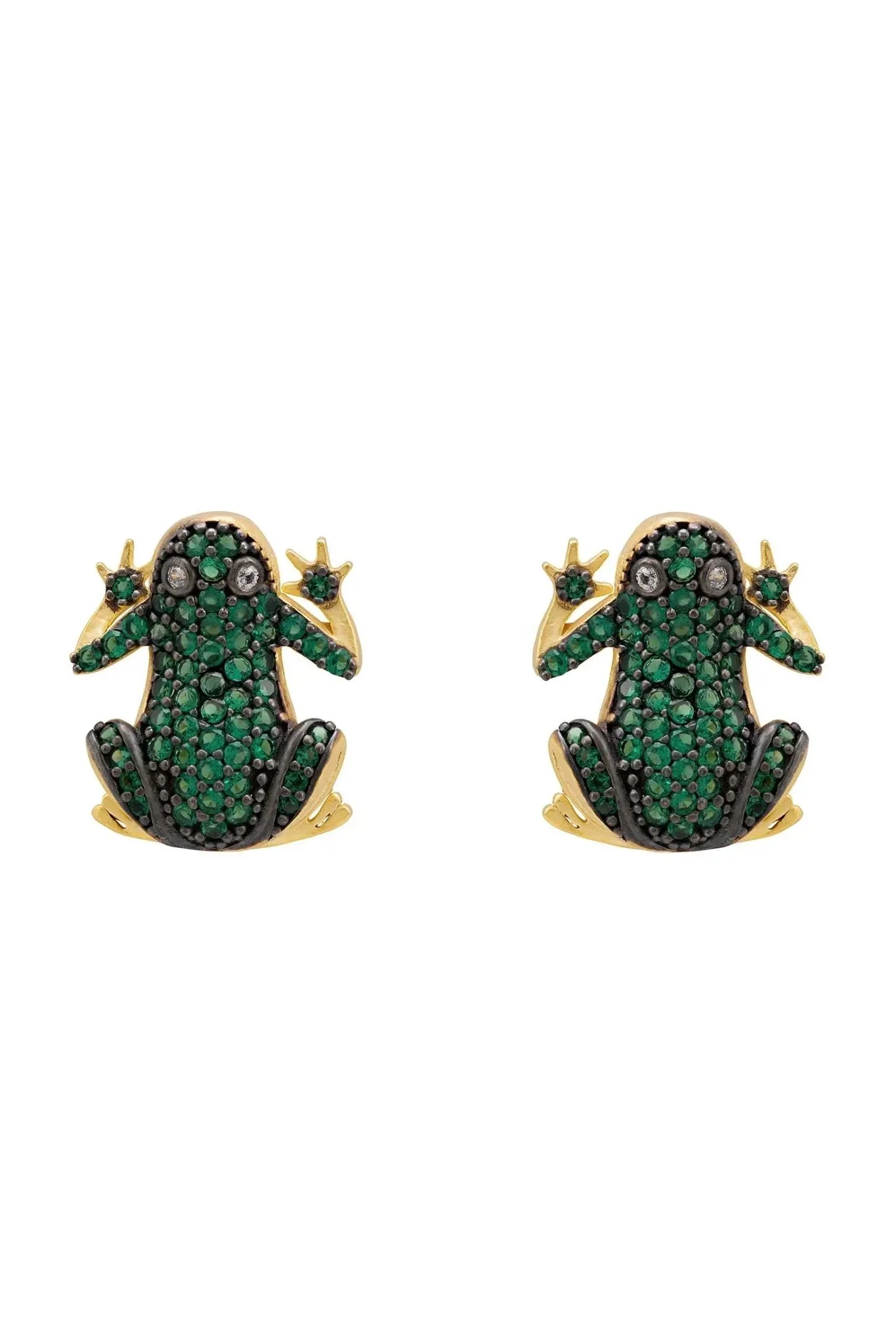 Leap Frog Stud Earrings Gold - LATELITA Earrings