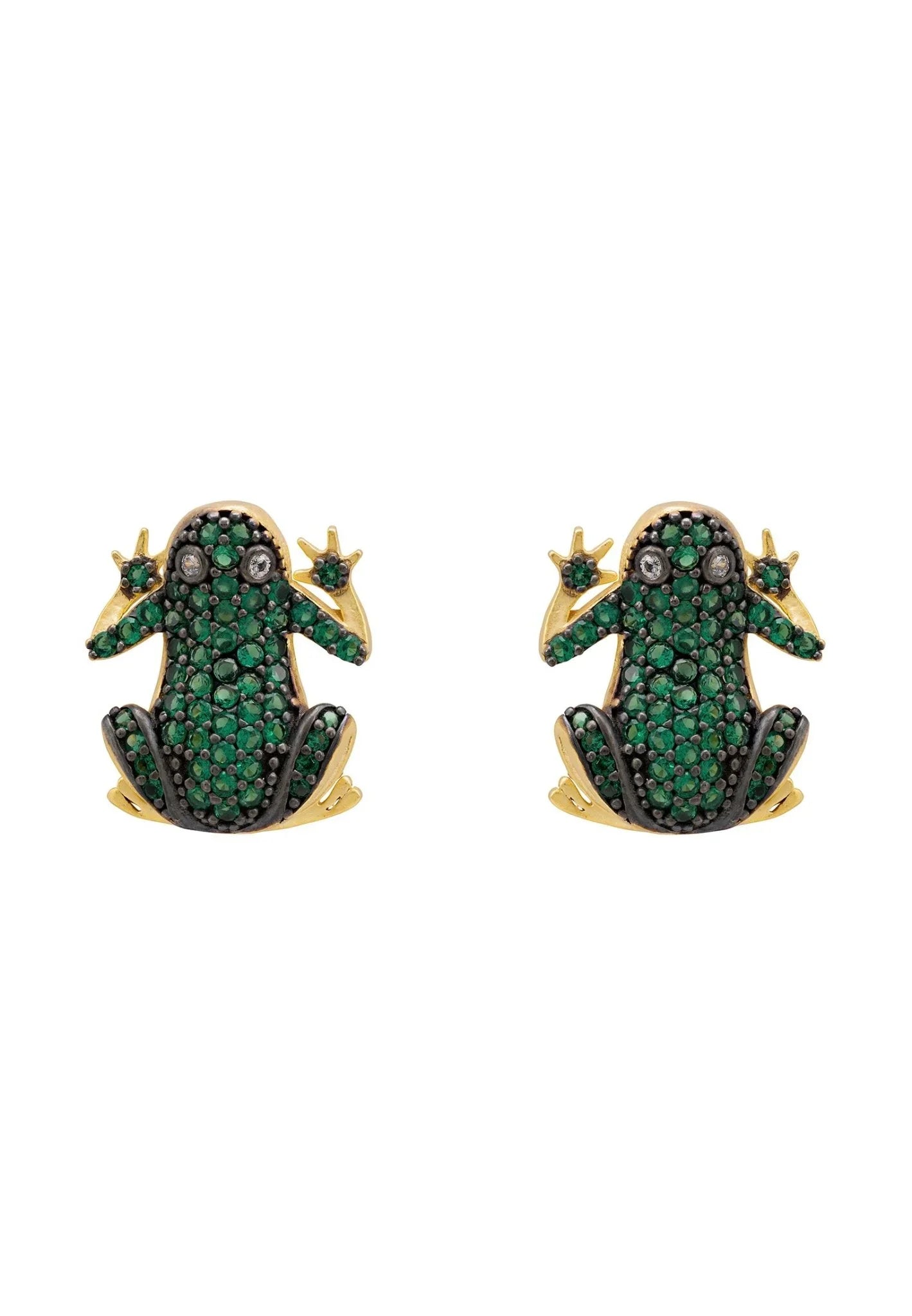 Leap Frog Stud Earrings Gold - LATELITA Earrings