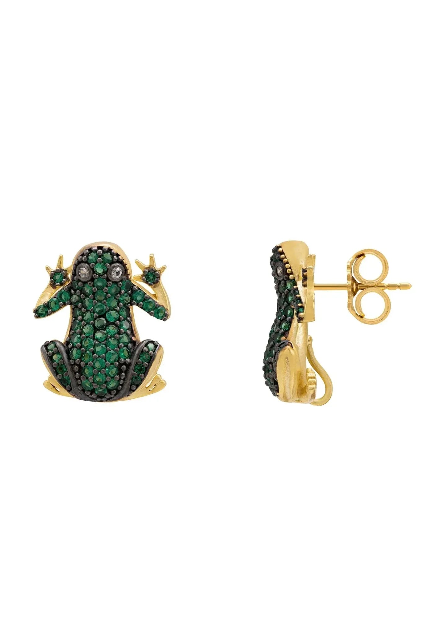 Leap Frog Stud Earrings Gold - LATELITA Earrings