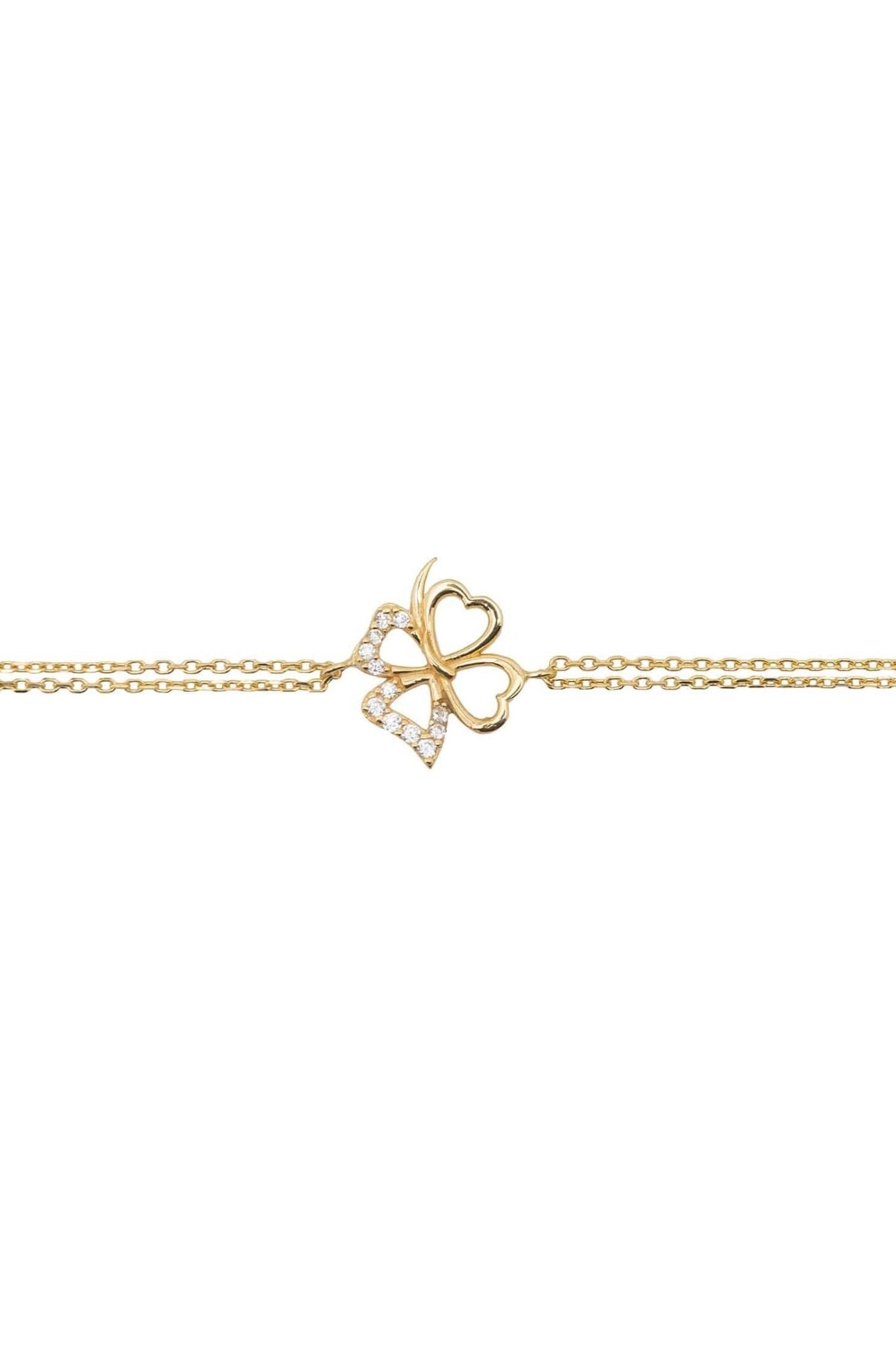Lucky Shamrock Clover Bracelet Gold - LATELITA Bracelets