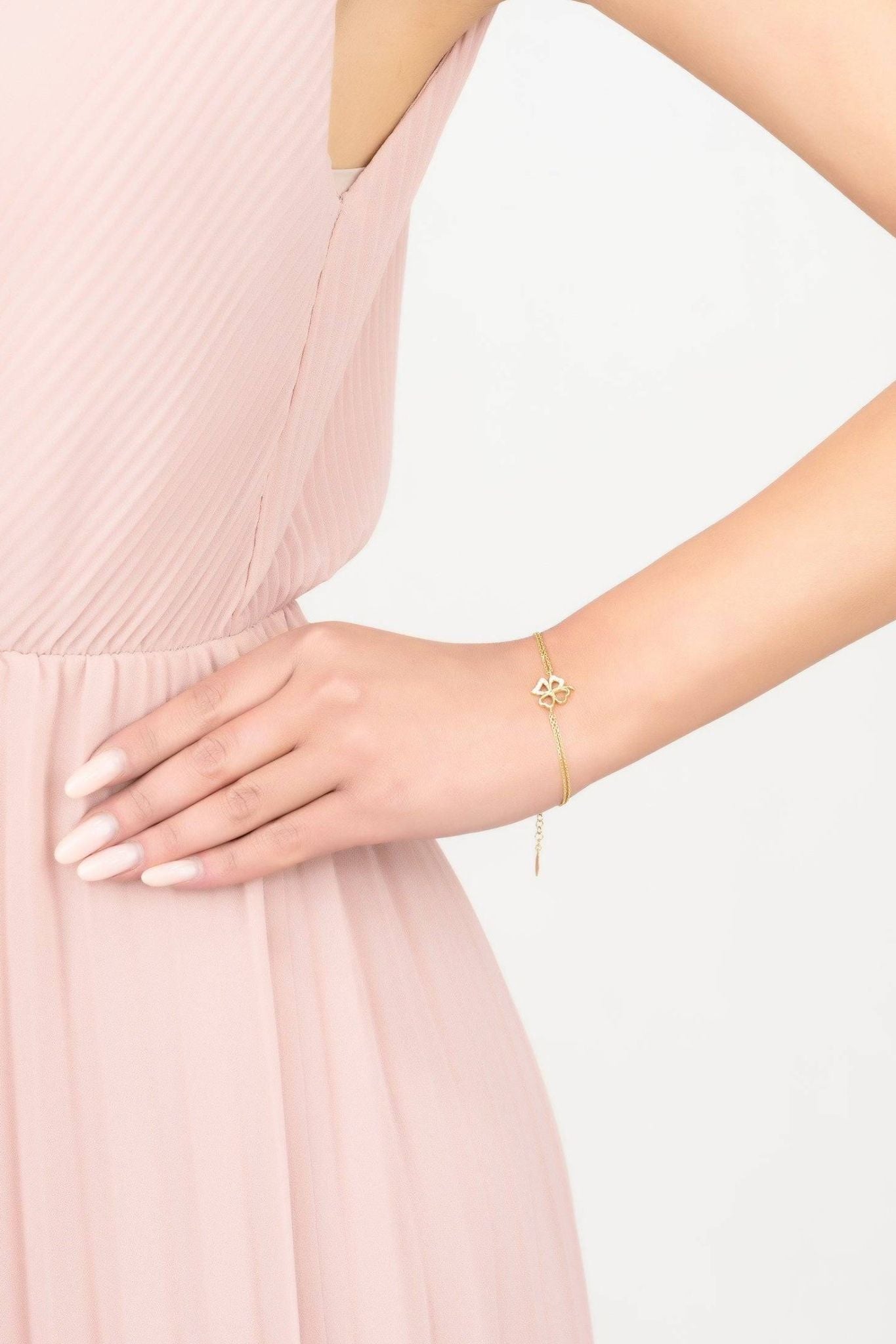 Lucky Shamrock Clover Bracelet Gold - LATELITA Bracelets