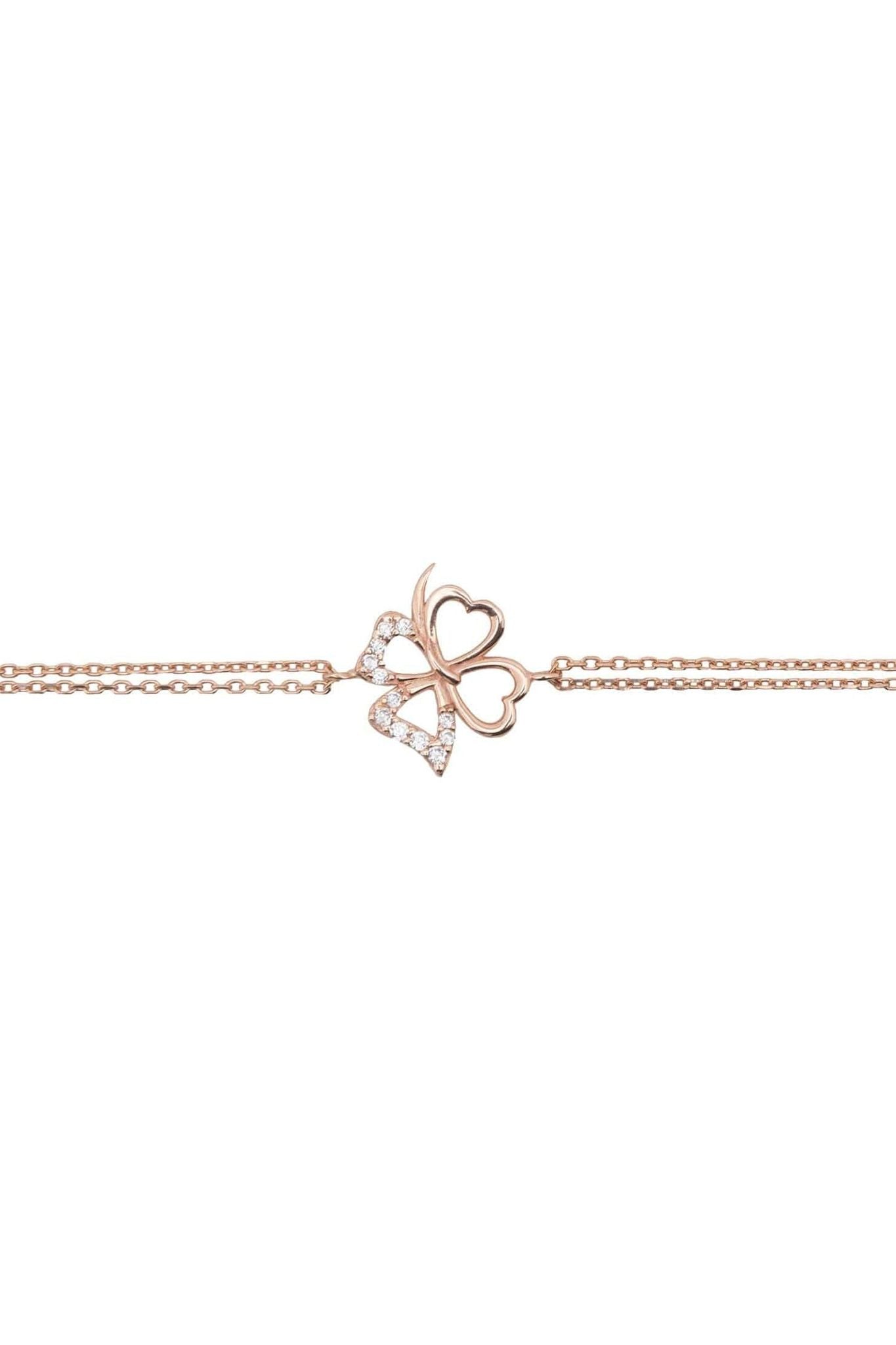 Lucky Shamrock Clover Bracelet Rosegold - LATELITA Bracelets