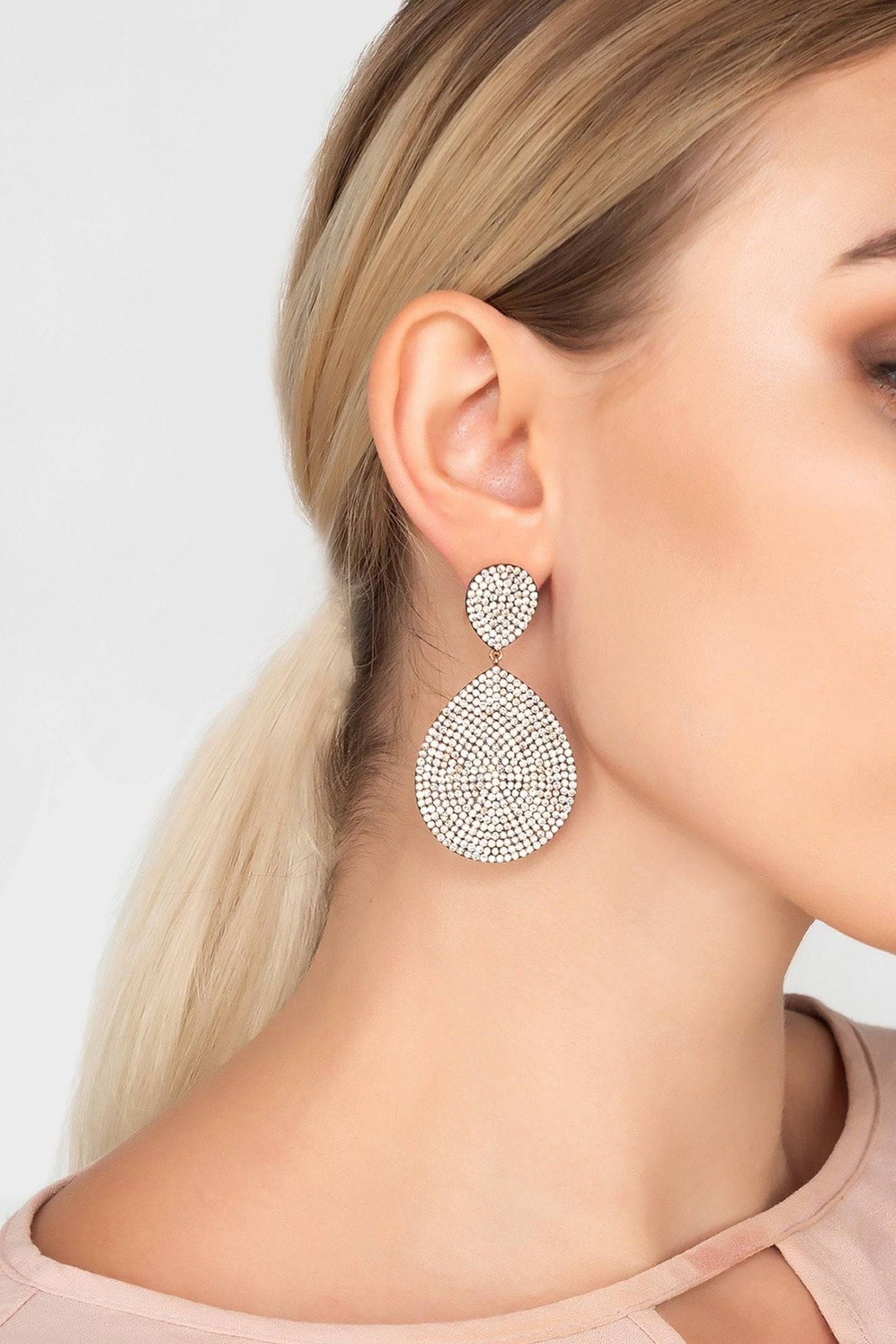 Monte Carlo Earrings Rosegold Champagne - LATELITA Earrings