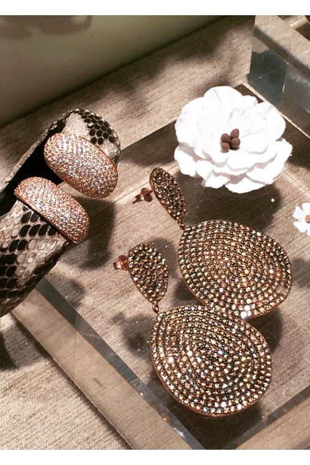 Monte Carlo Earrings Rosegold Champagne - LATELITA Earrings