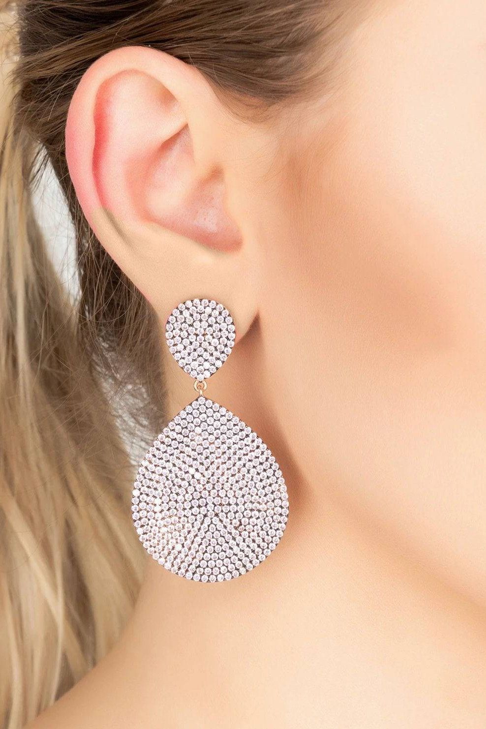 Monte Carlo Earrings Rosegold Light Pink - LATELITA Earrings