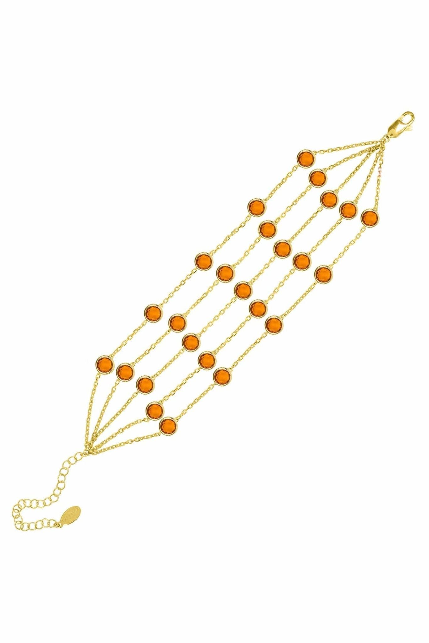 Naples Statement Gemstone Bracelet Gold Citrine - LATELITA Bracelets