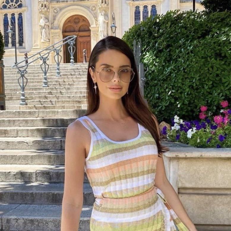 North Star Burst Large Drop Earrings Gold - LATELITA Earrings