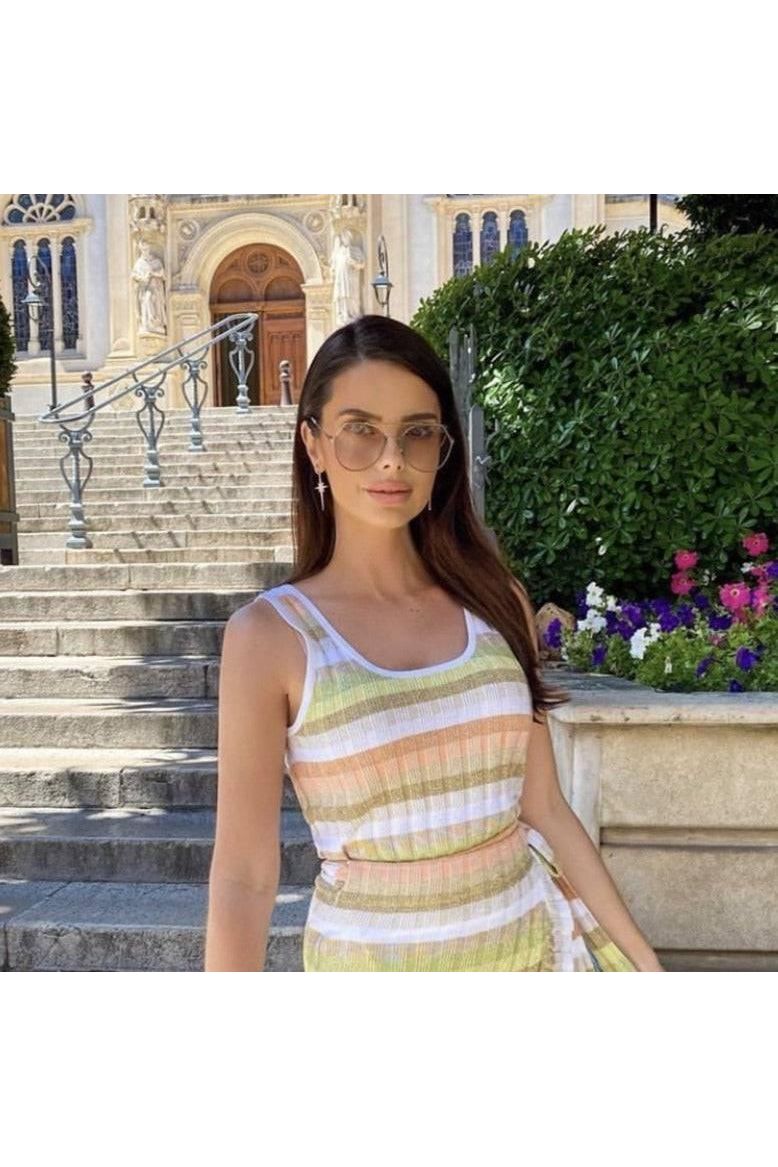 North Star Burst Large Drop Earrings Gold - LATELITA Earrings