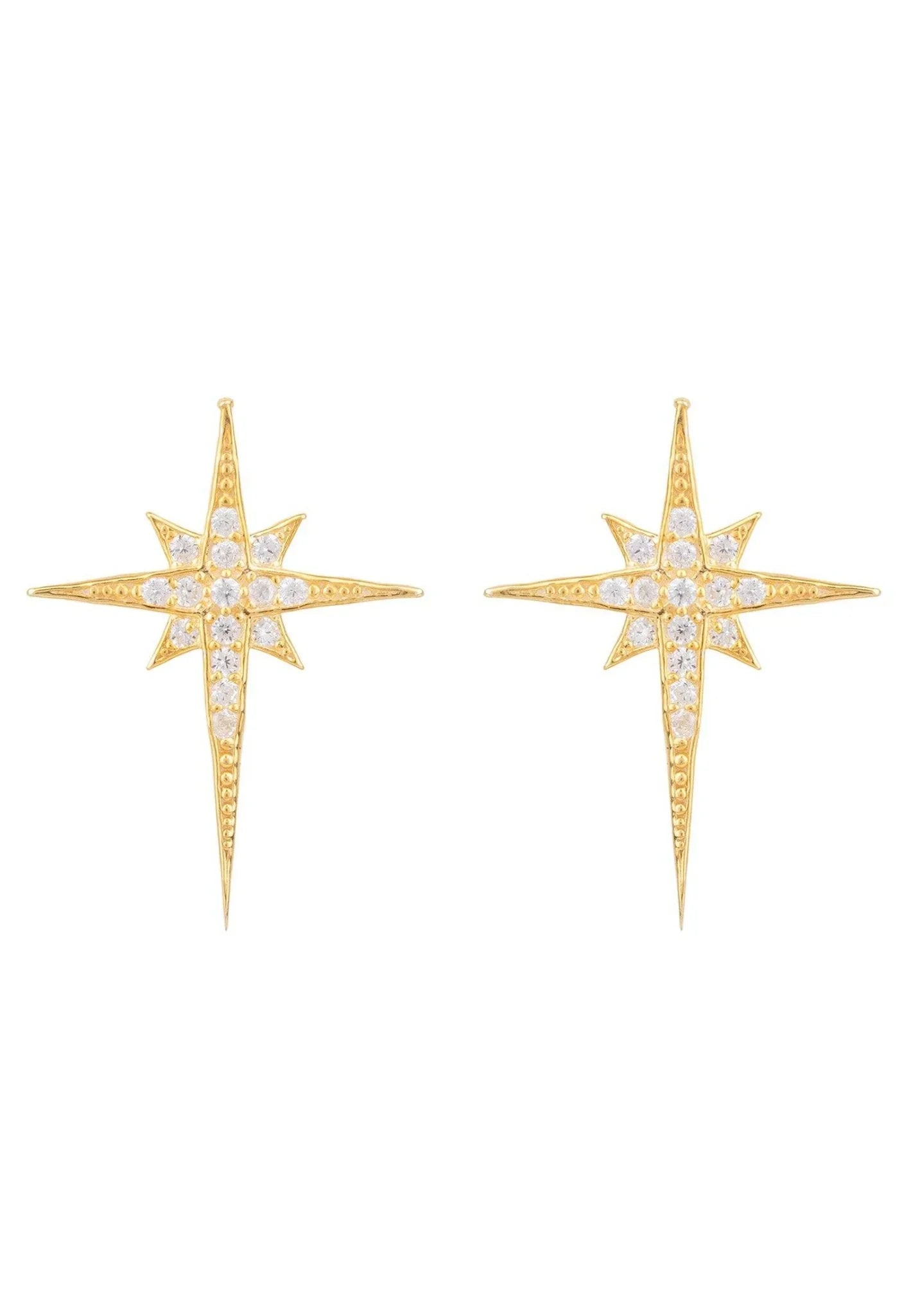 North Star Small Stud Earrings Gold - LATELITA Earrings