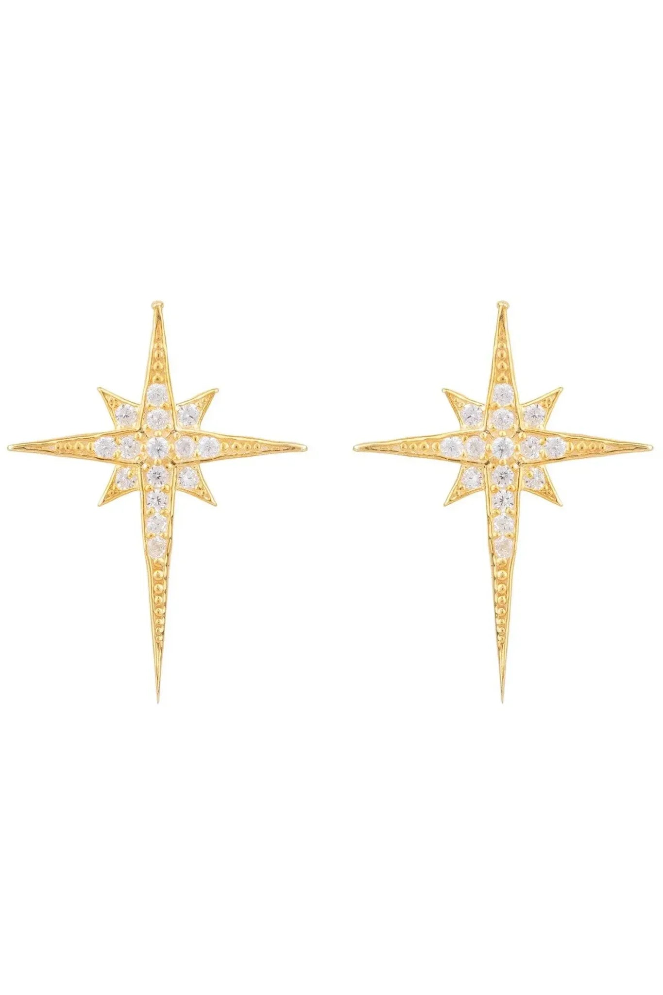North Star Small Stud Earrings Gold - LATELITA Earrings