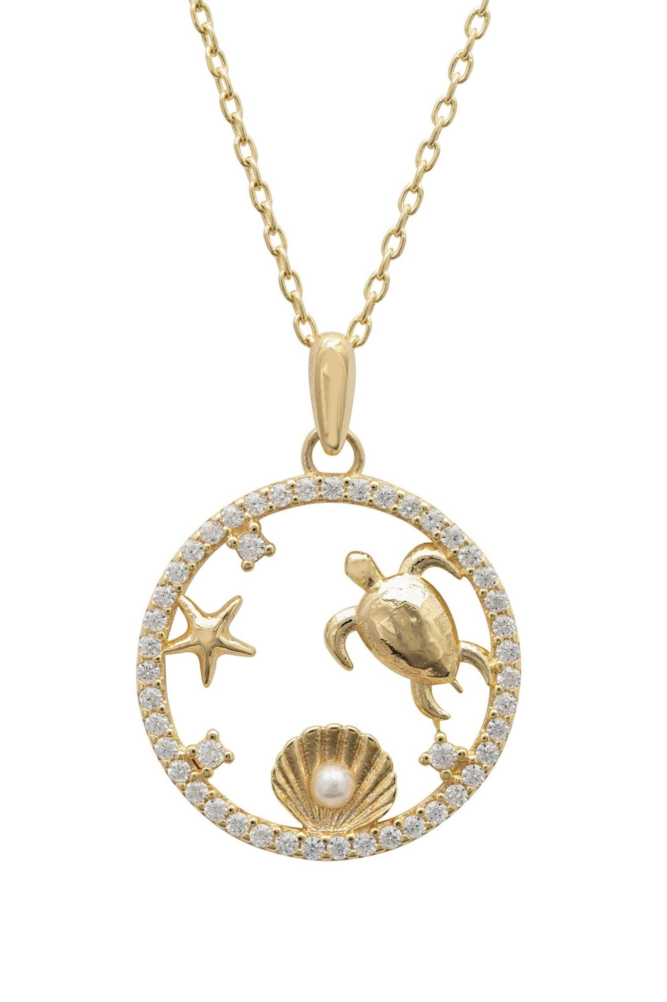 Oceania Pendant Necklace Gold - LATELITA Necklaces
