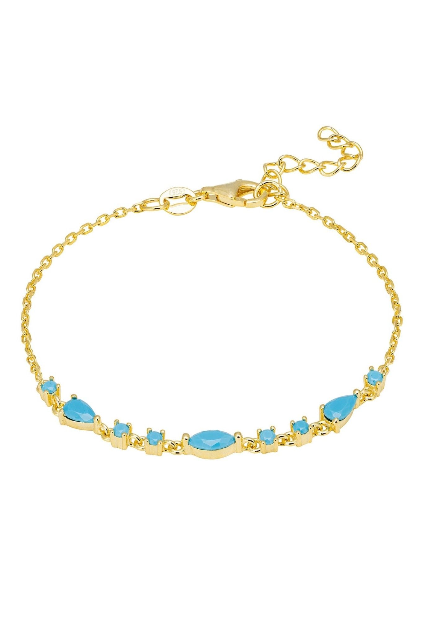 Olivia Bracelet Turquoise Gold - LATELITA Bracelets