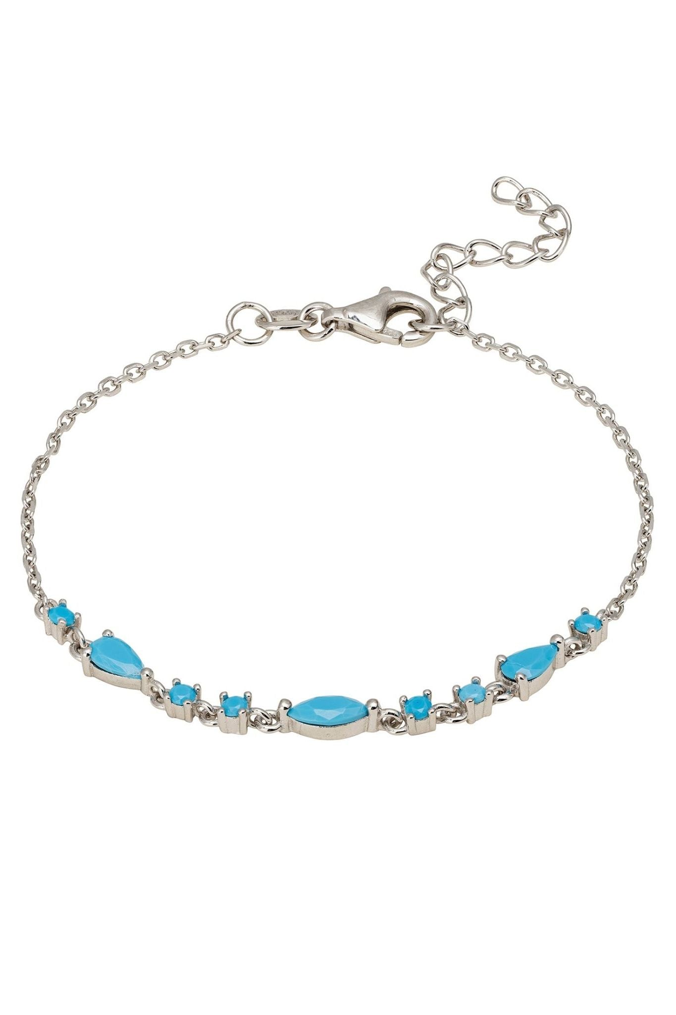 Olivia Bracelet Turquoise Silver - LATELITA Bracelets